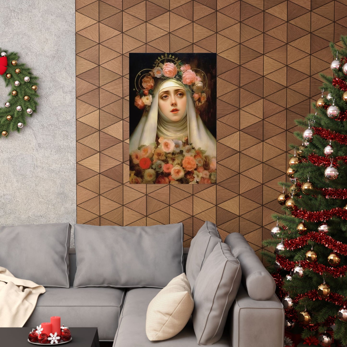 Saint Rose of Lima - Sanctified Souls Print - Multiple Sizes - Premium Matte Vertical Posters - Patron Saint of Florists