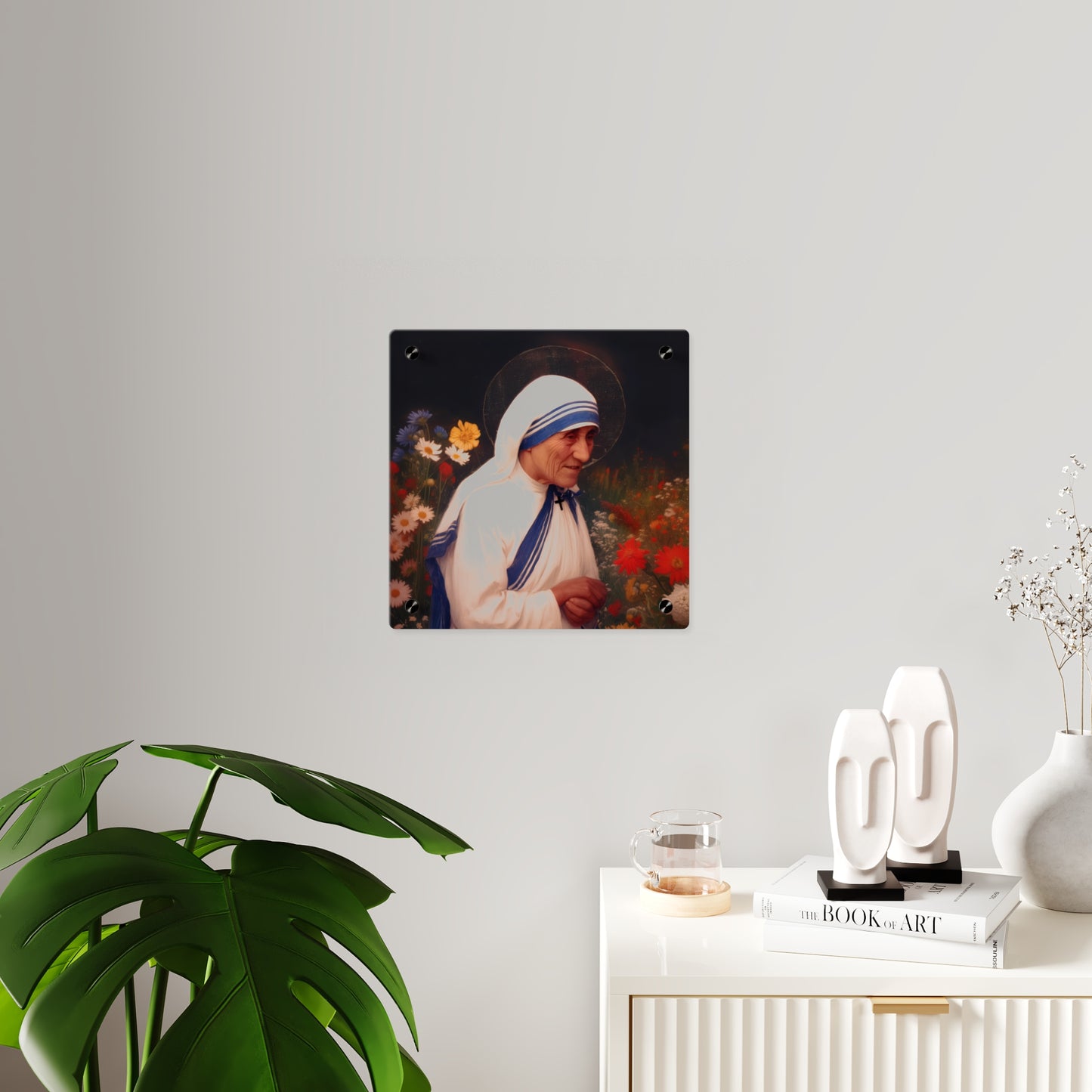 Saint Teresa of Calcutta Wall Art Panel - Ready to Hang Acrylic Print - Catholic Saint Art - Patron Saint Print - No Frame needed
