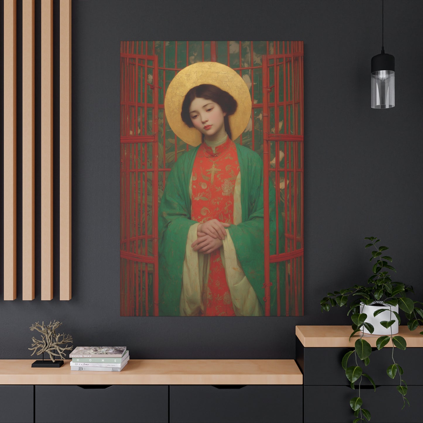 Saint Agnes Tsao Kou Ying - Museum Wrapped Canvas - Sanctified Souls Print - Religious Art for your Home - Catholic Patron Saint Art