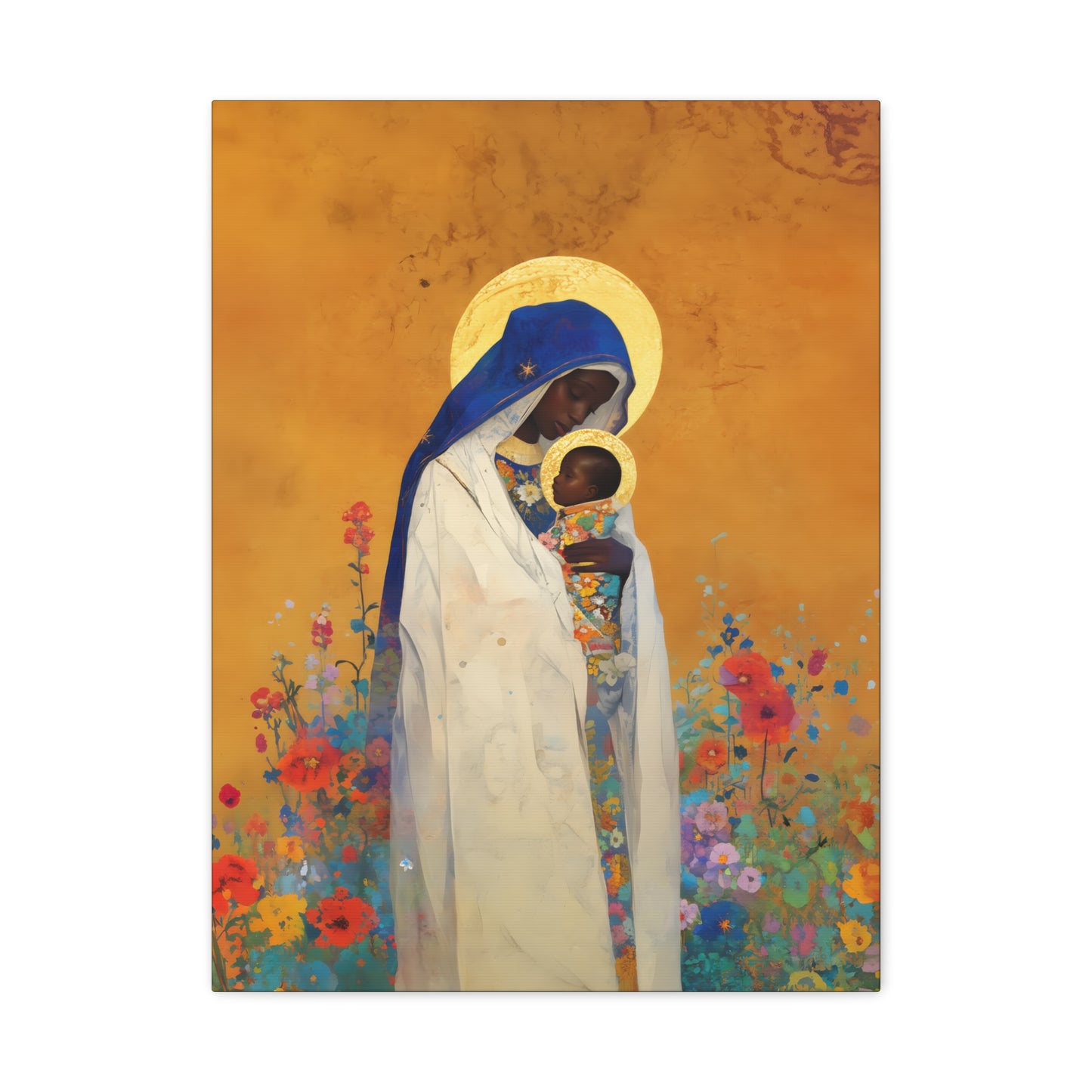The Divine Embrace- Our Lady of Kibeho's Love - Museum Wrapped Canvas - Print - Religious Art for your Home - Christian print - Religious