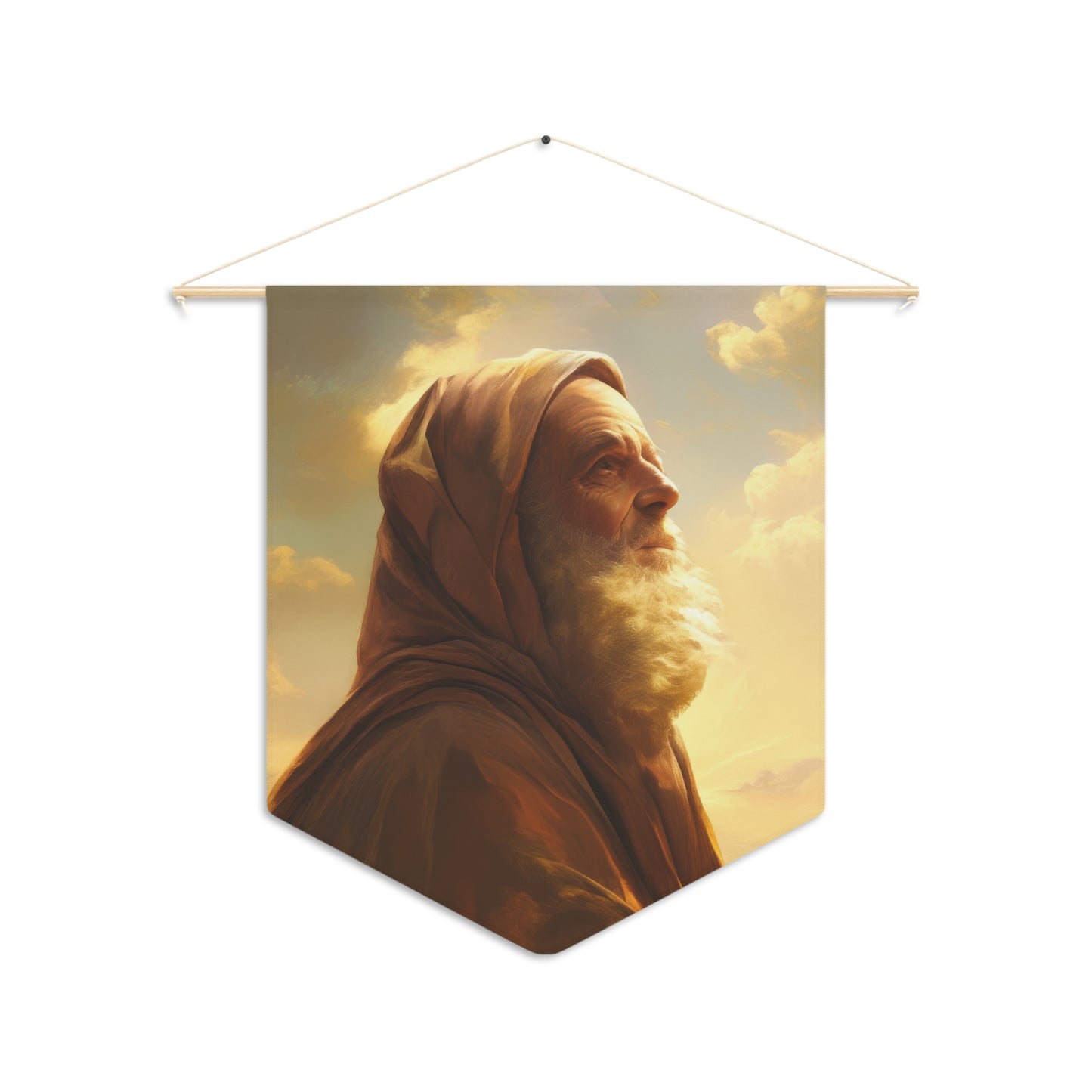 Father Abraham Pennant / Banner / Wall Hanging - Prayer room art - 18" x 21" - Catholic - Large Banner