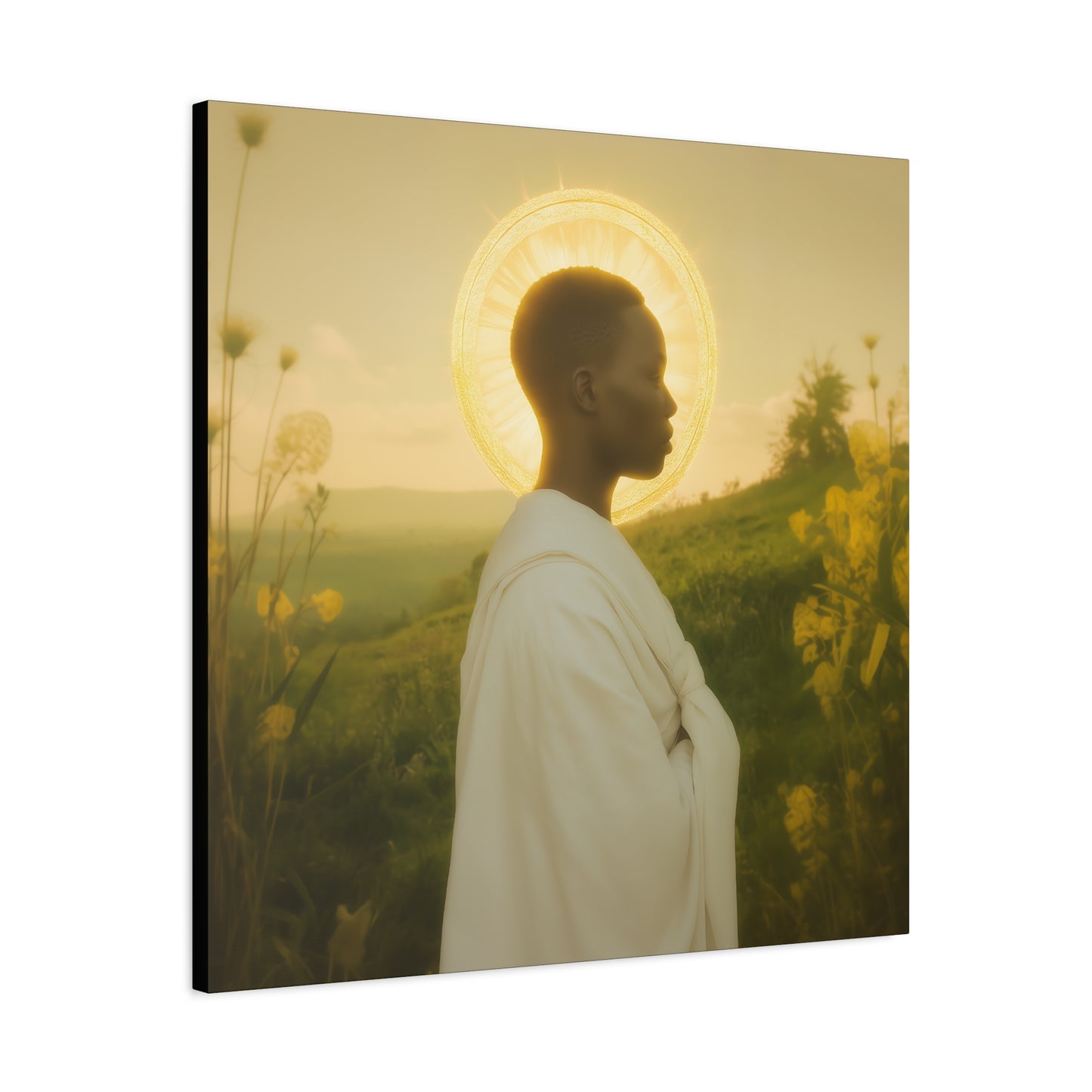 Saint Charles Lwanga - Museum Wrapped Canvas - Sanctified Souls Print - Religious Art for your Home - Catholic Patron Saint Art