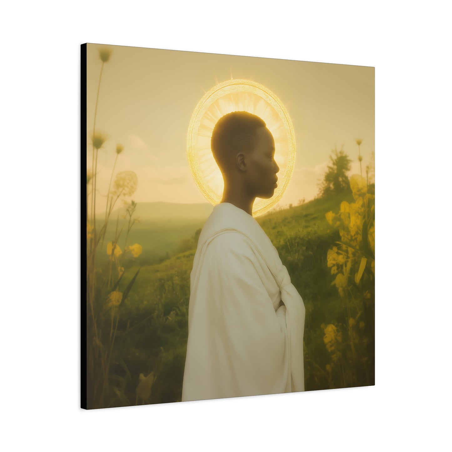Saint Charles Lwanga - Museum Wrapped Canvas - Sanctified Souls Print - Religious Art for your Home - Catholic Patron Saint Art