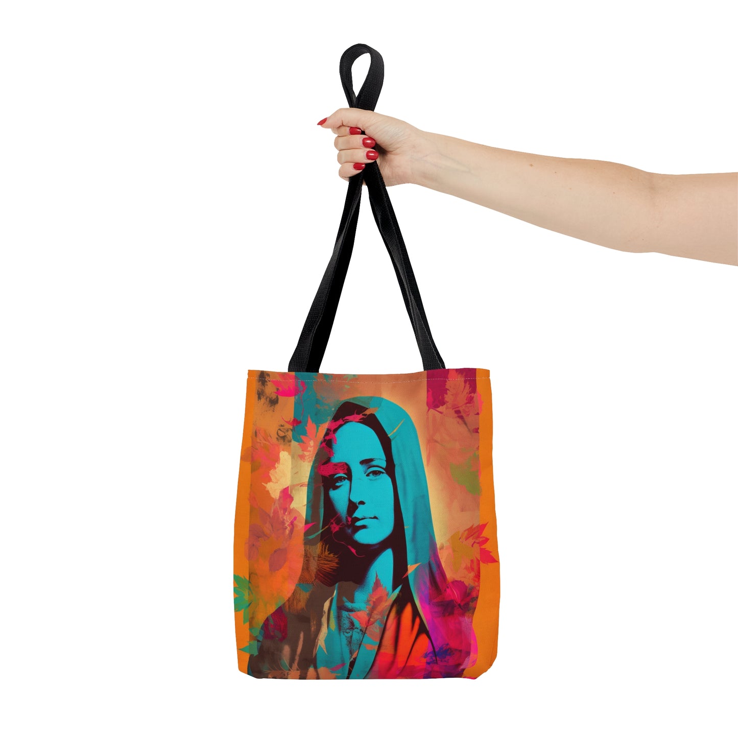 Mary Mother of God Tote Bag - Catholic faith inspired carry-all purse - day to day bag - Mary the Blessed Virgin - Double Sided