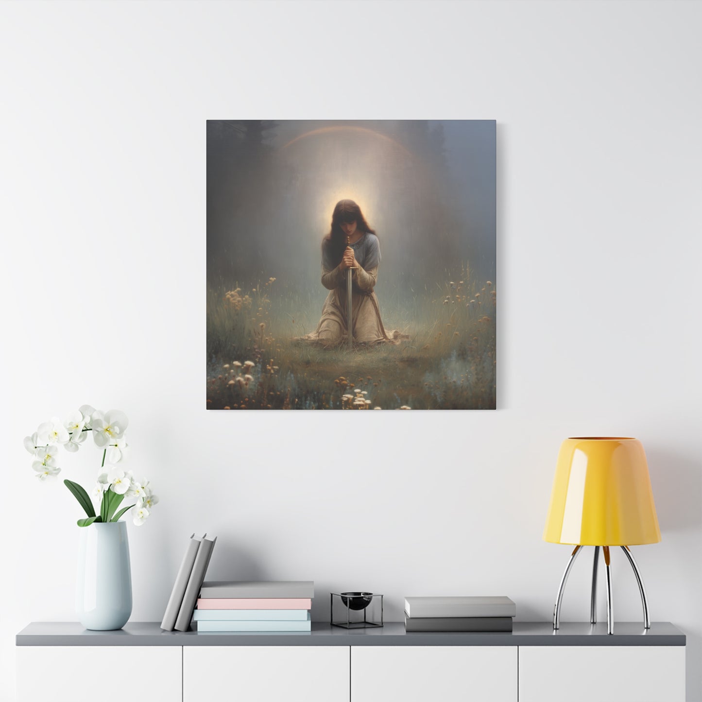 Saint Joan of Arc - Museum Wrapped Canvas - Sanctified Souls Print - Religious Art for your Home - Catholic Patron Saint Art