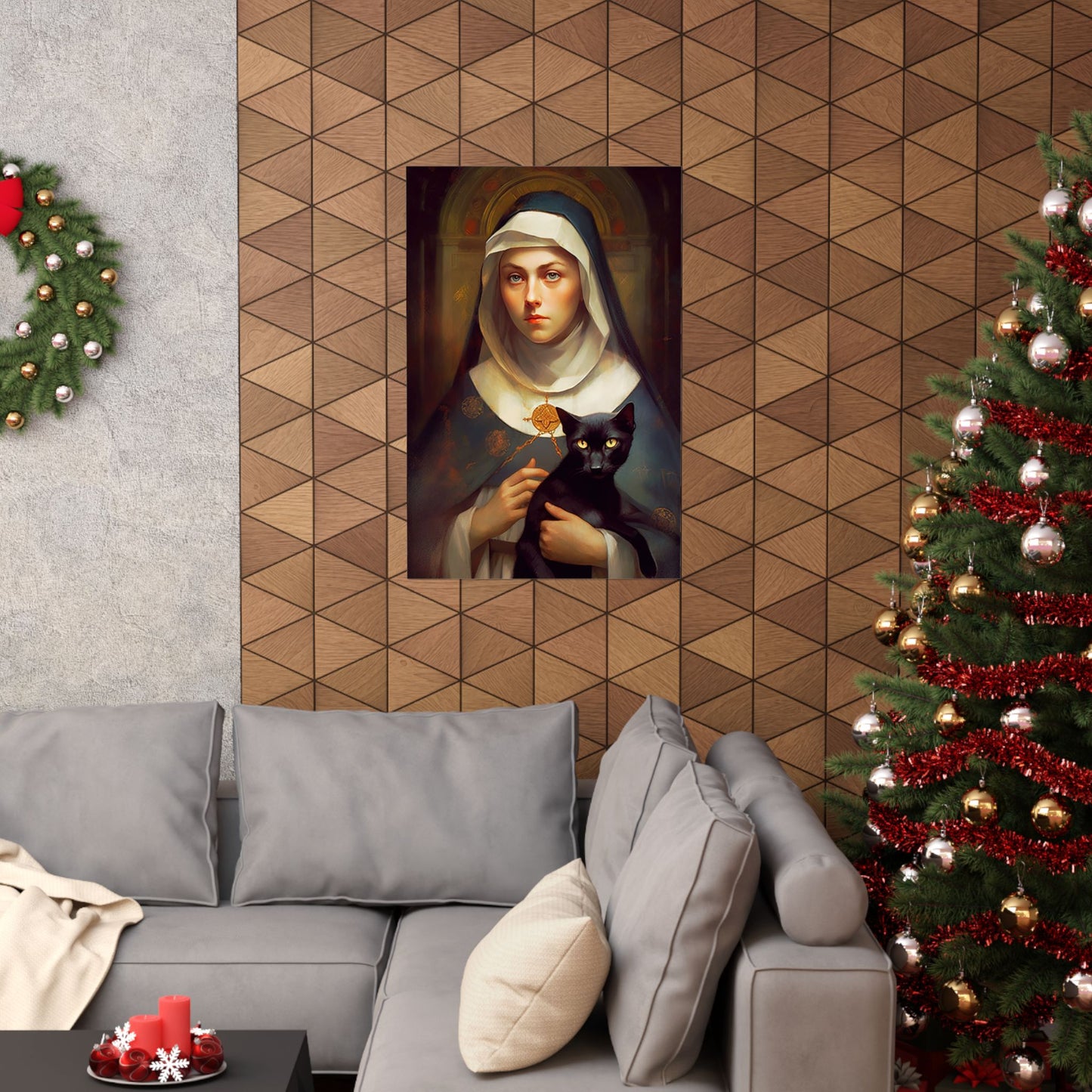 Saint Gertrude - Sanctified Souls Print - Multiple Sizes - Premium Matte Vertical Posters
