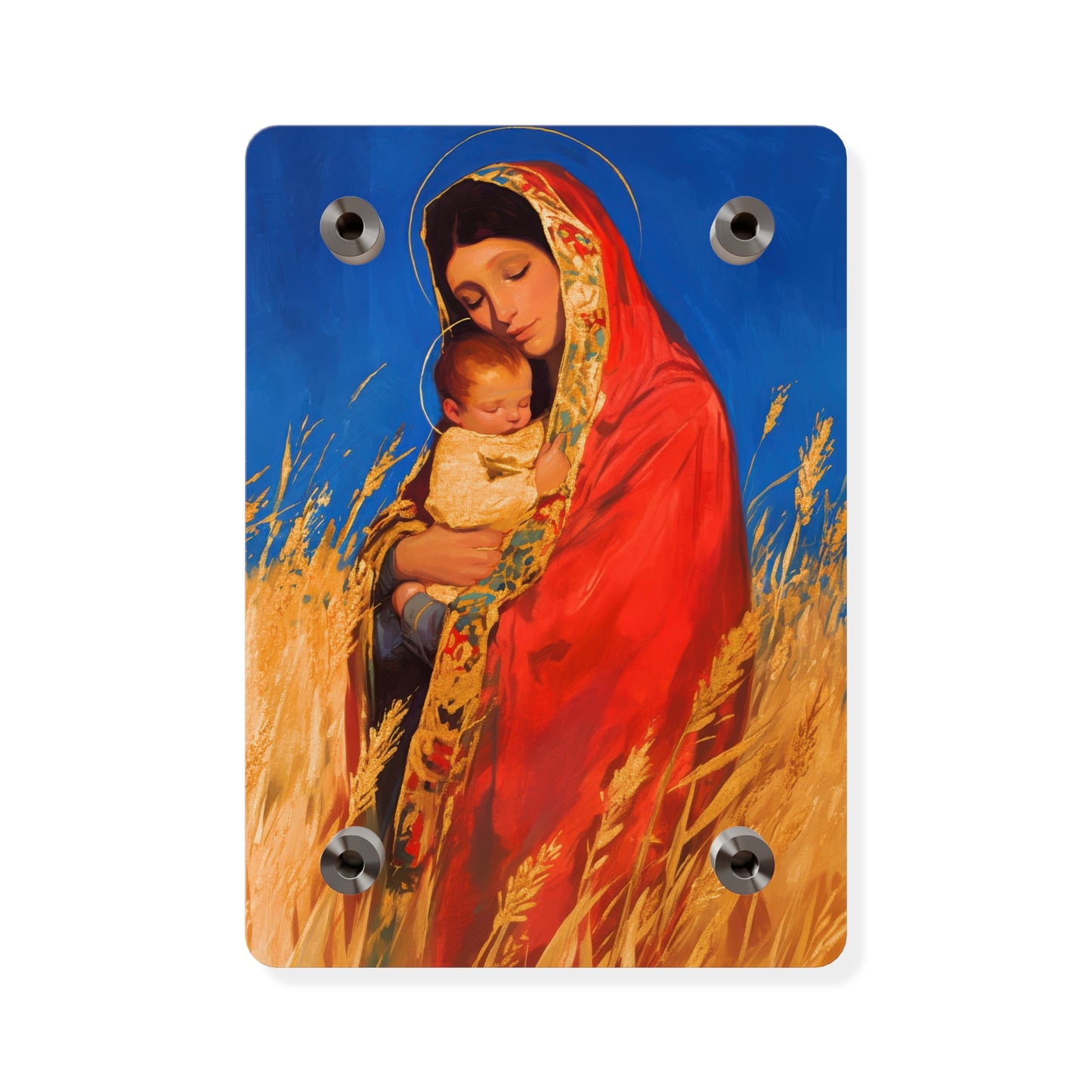 Our Lady of the Harvest - Wall Art Panel - Ready to Hang Acrylic Print - Catholic Saint Art - Patron Saint Print