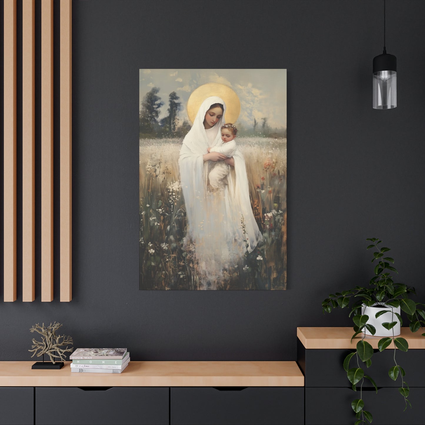 Our Lady of the Prairie - Multiple Sizes - Catholic Home art - Museum Wrapped Canvas - Sanctified Souls Print