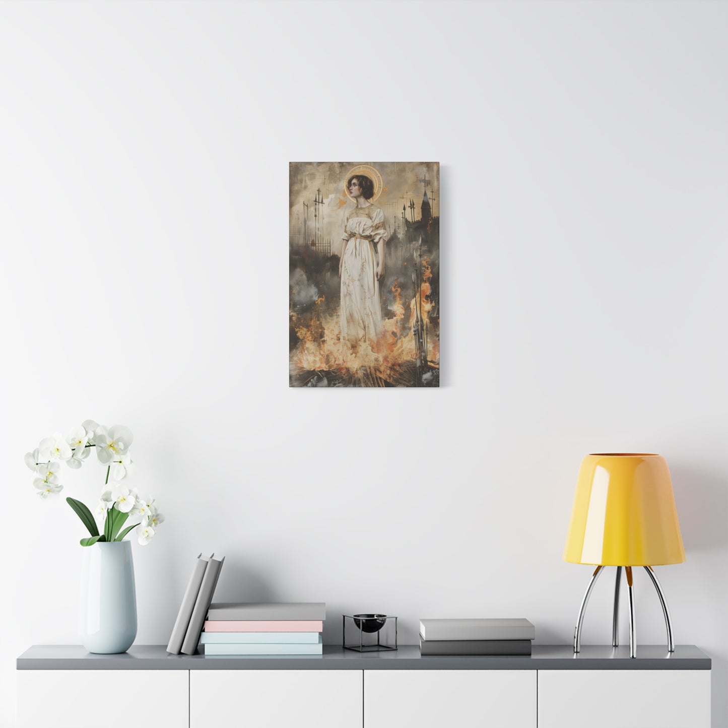Saint Joan of Arc - Museum Wrapped Canvas - Sanctified Souls Print - Religious Art for your Home