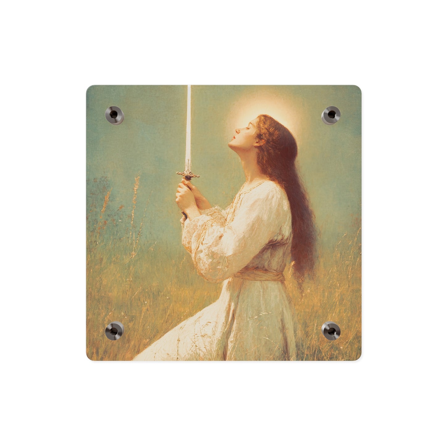 Saint Joan of Arc Wall Art Panel - Ready to Hang Acrylic Print - Catholic Saint Art - Patron Saint Print - No Frame needed