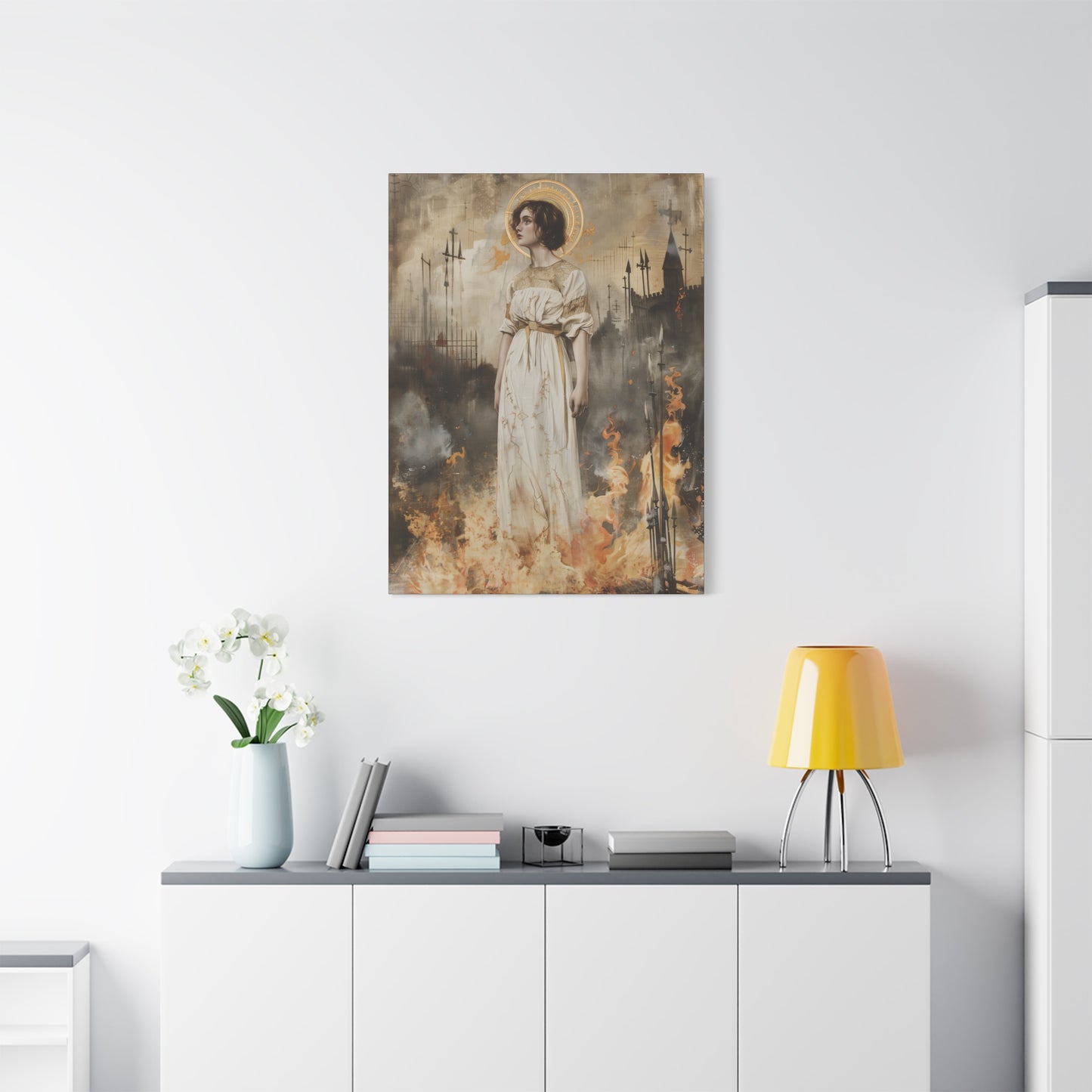 Saint Joan of Arc - Museum Wrapped Canvas - Sanctified Souls Print - Religious Art for your Home