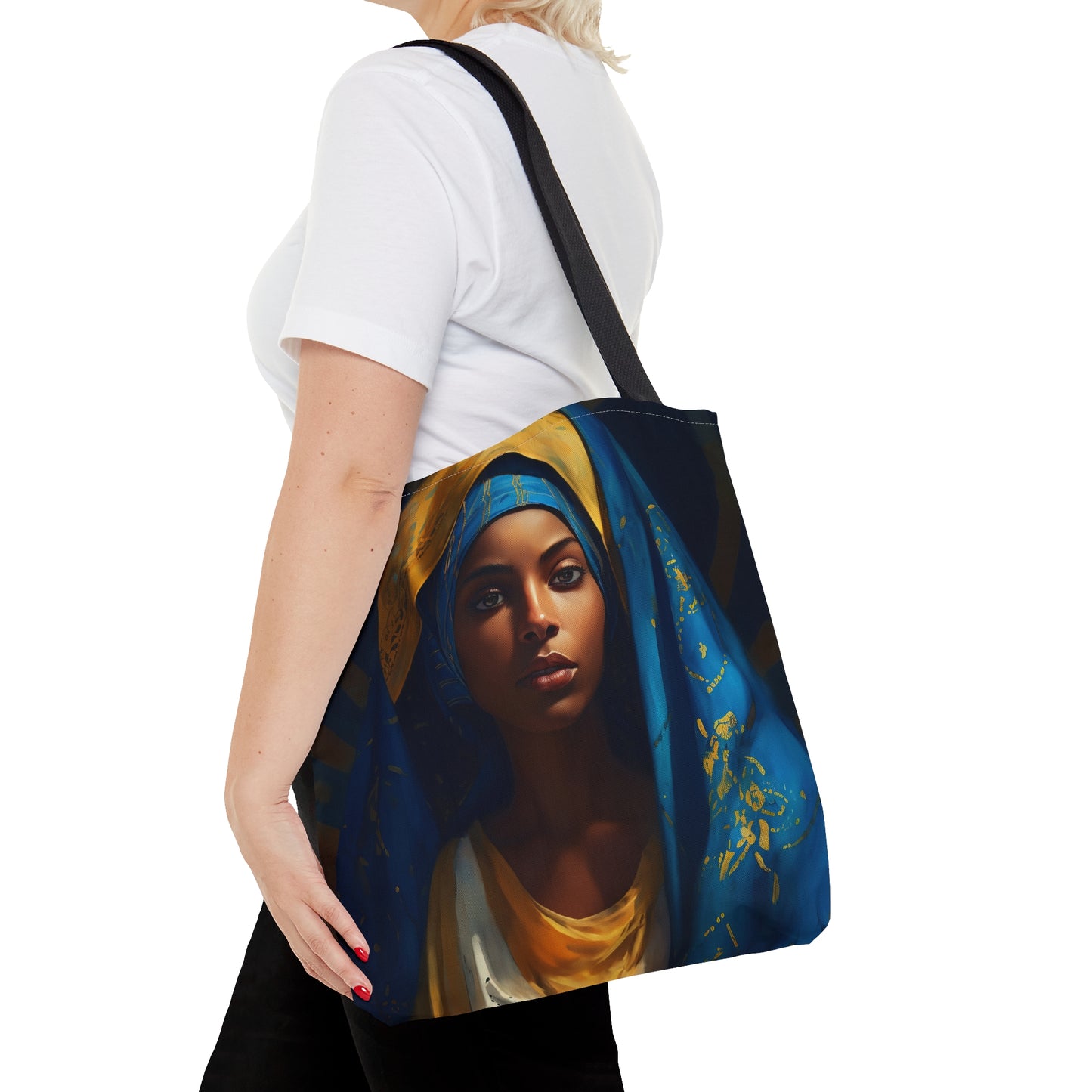 Mary the Blessed Virgin Tote Bag - Catholic faith inspired carry-all purse - day to day bag - Mary the Blessed Virgin - Double Sided