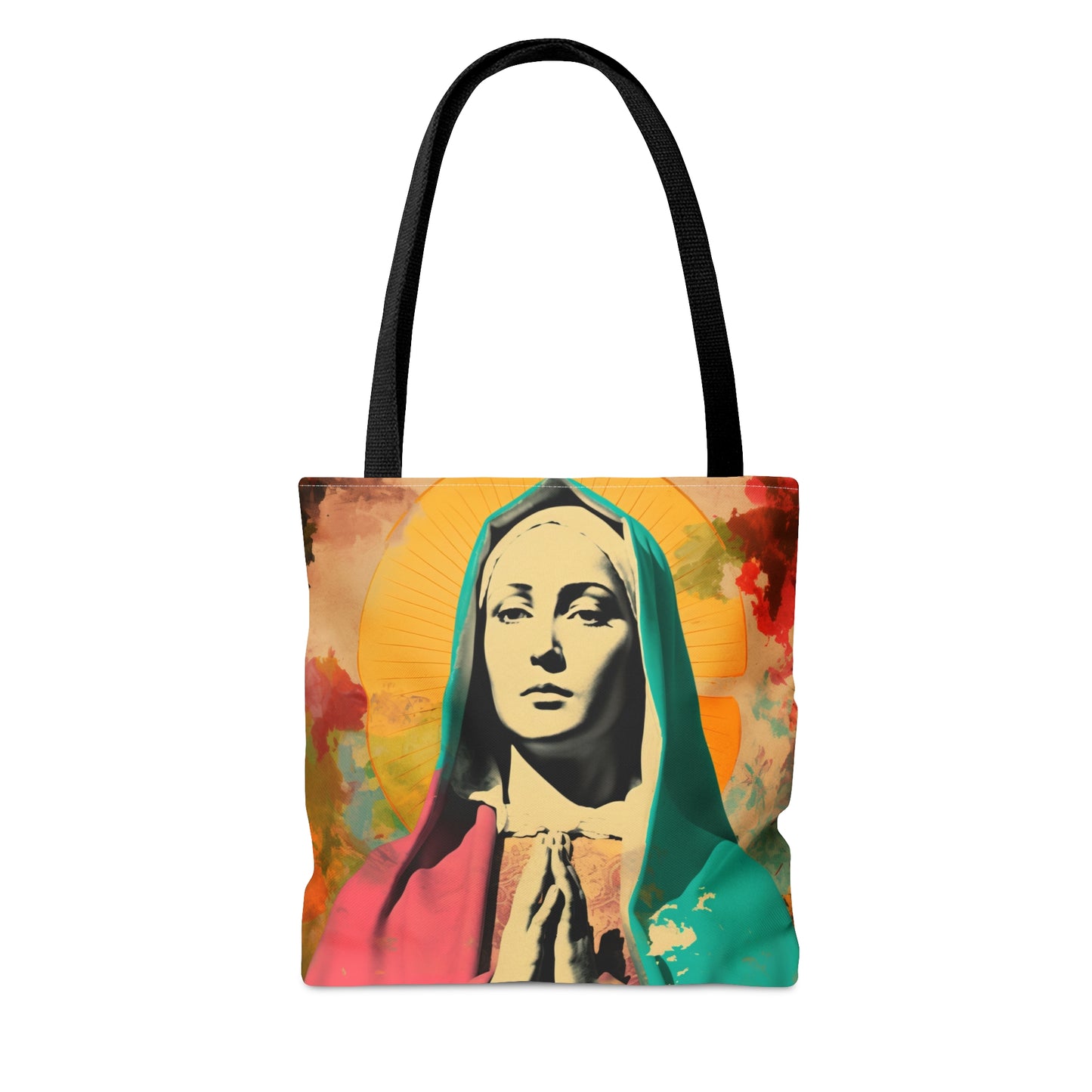 Mary Mother of God Tote Bag - Catholic faith inspired carry-all purse - day to day bag - Mary the Blessed Virgin - Double Sided
