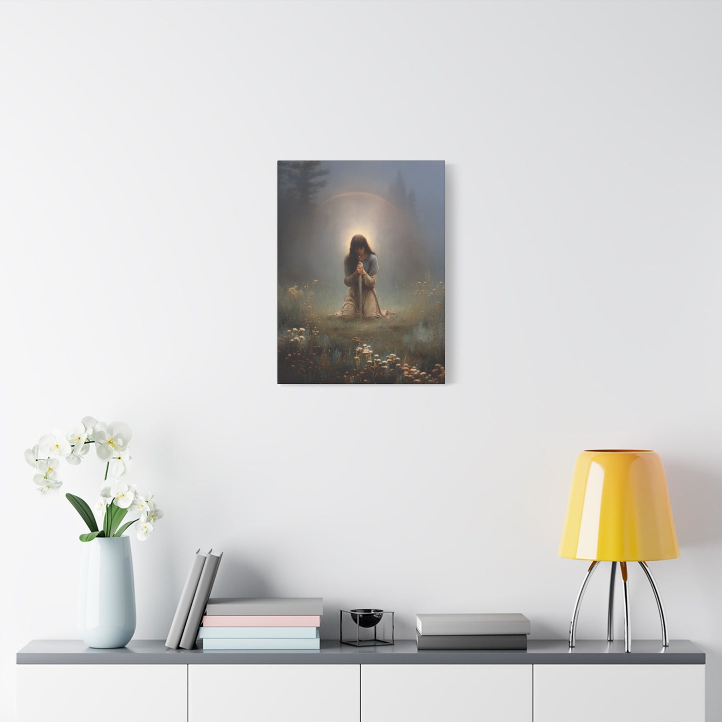 Saint Joan of Arc - Museum Wrapped Canvas - Sanctified Souls Print - Religious Art for your Home - Catholic Patron Saint Art