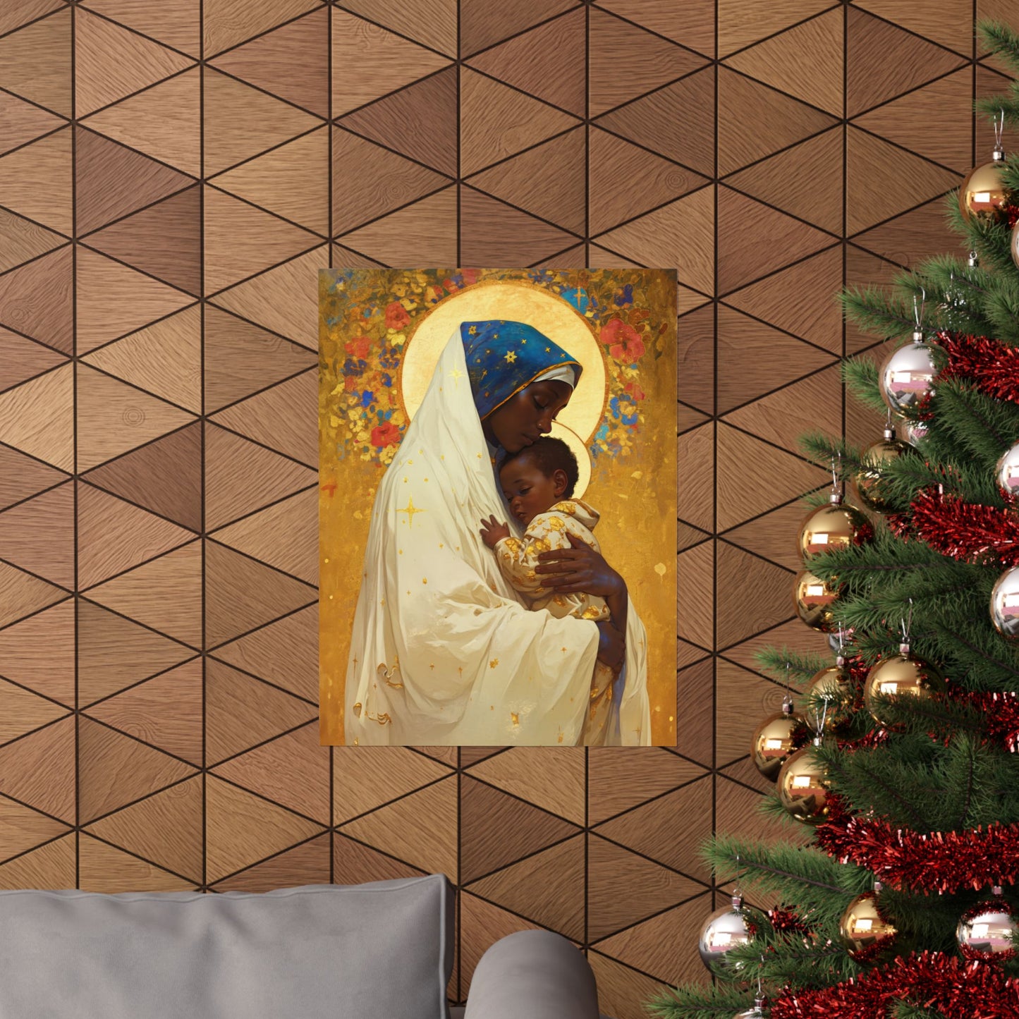 Queen of Peace and Love- Our Lady of Kibeho's Message - Sanctified Souls Print - Multiple Sizes - Premium Posters - Catholic Art - Christian