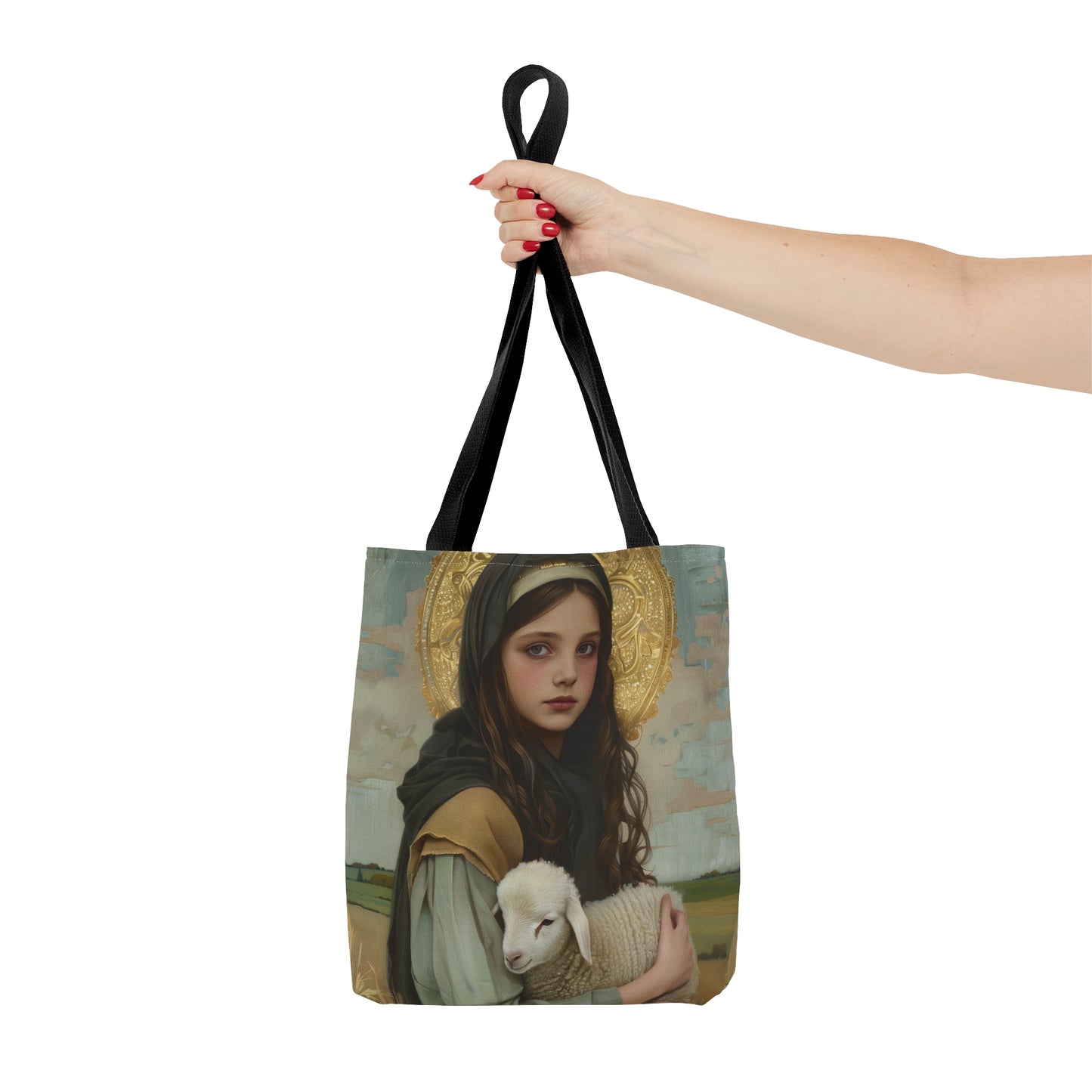 Saint Belina Tote Bag - Purse - Three sizes - Large Medium Small Faith Art Bag - Catholic faith inspired carry-all purse - Double Sided Bag