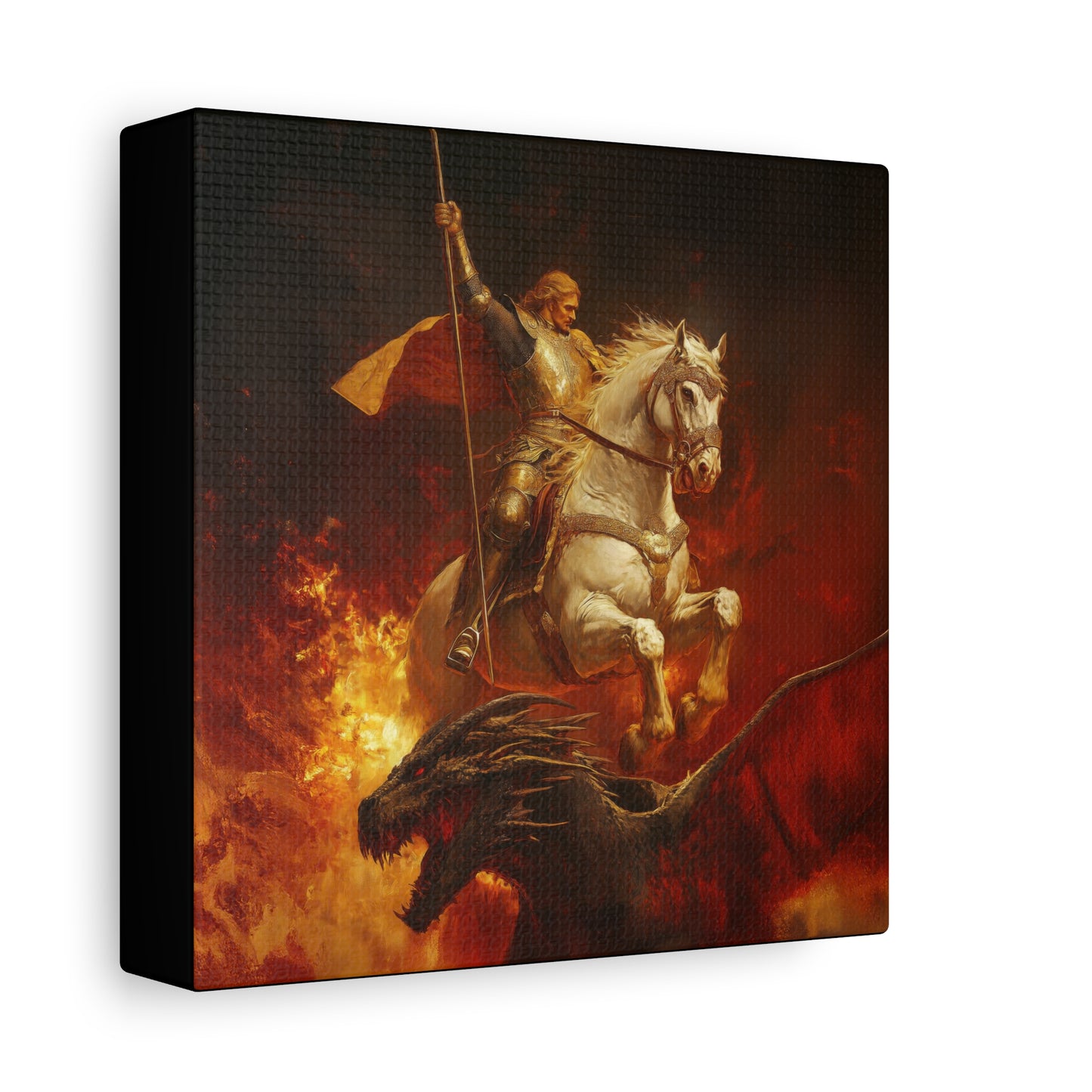 Saint George - Museum Wrapped Canvas - Sanctified Souls Print - Religious Art for your Home - Catholic Patron Saint Art