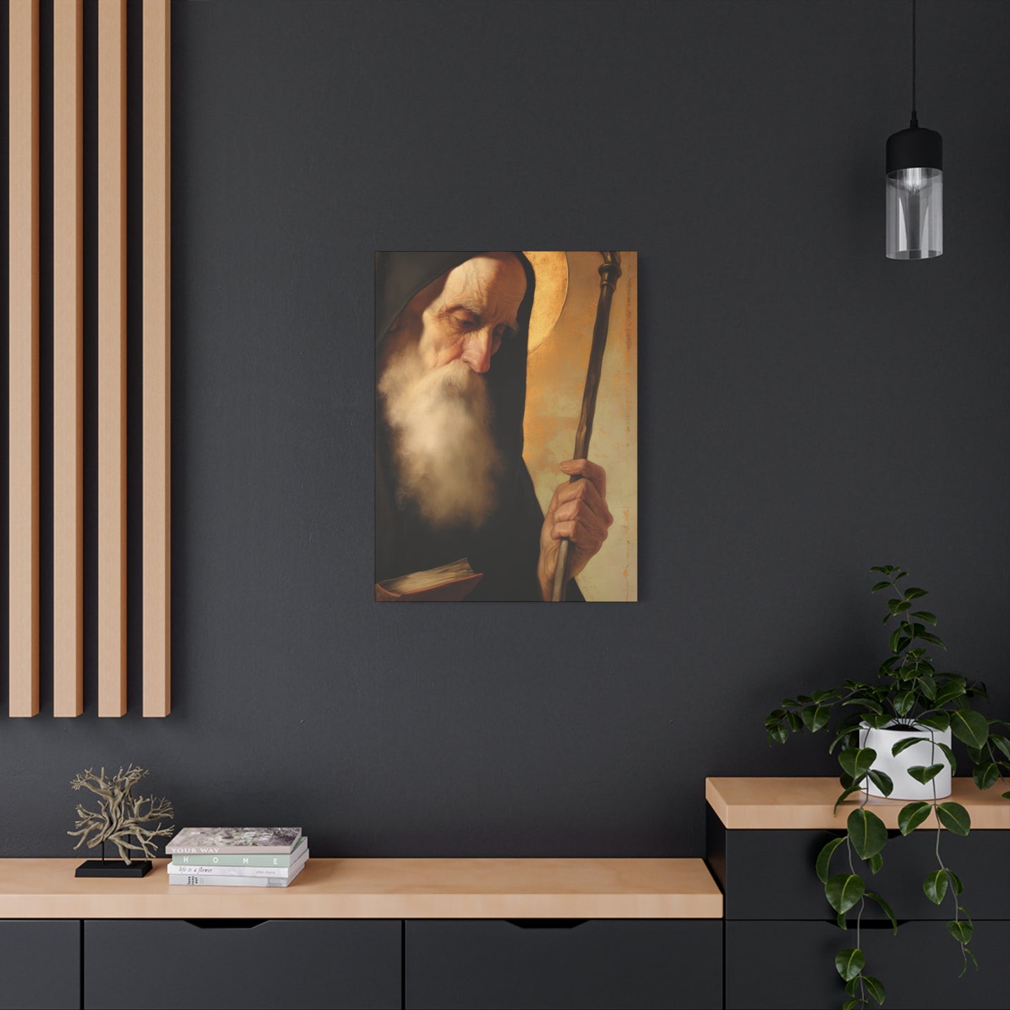 Saint Benedict - Museum Wrapped Canvas - Sanctified Souls Print - Religious Art for your Home