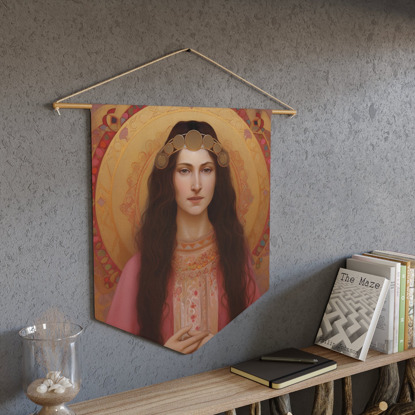 Saint Apollonia Wall Banner / Wall Hanging - Catholic Home Art - Large Saint Art for your home - 18" x 21"