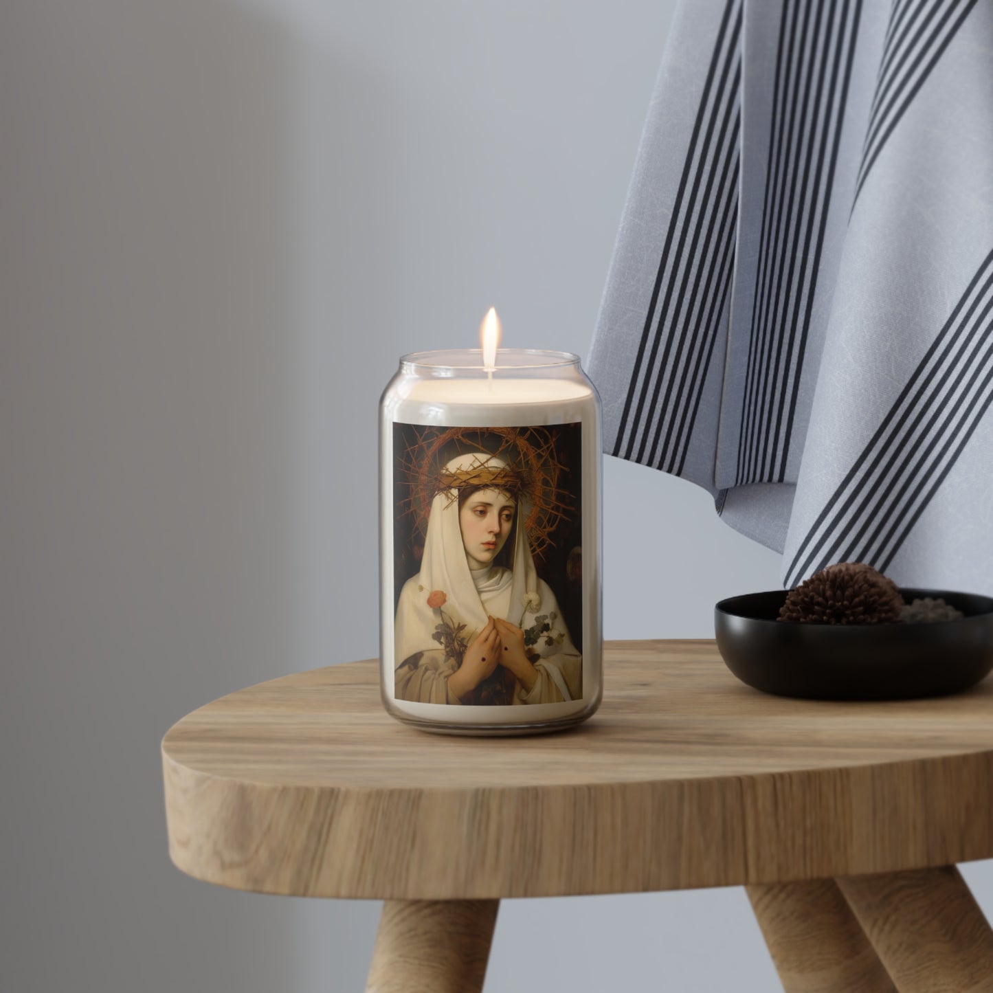 Saint Catherine of Siena Candle - Scented Prayer Candle, 13.75oz - Religious Prayer Candle - Catholic Saint Candle