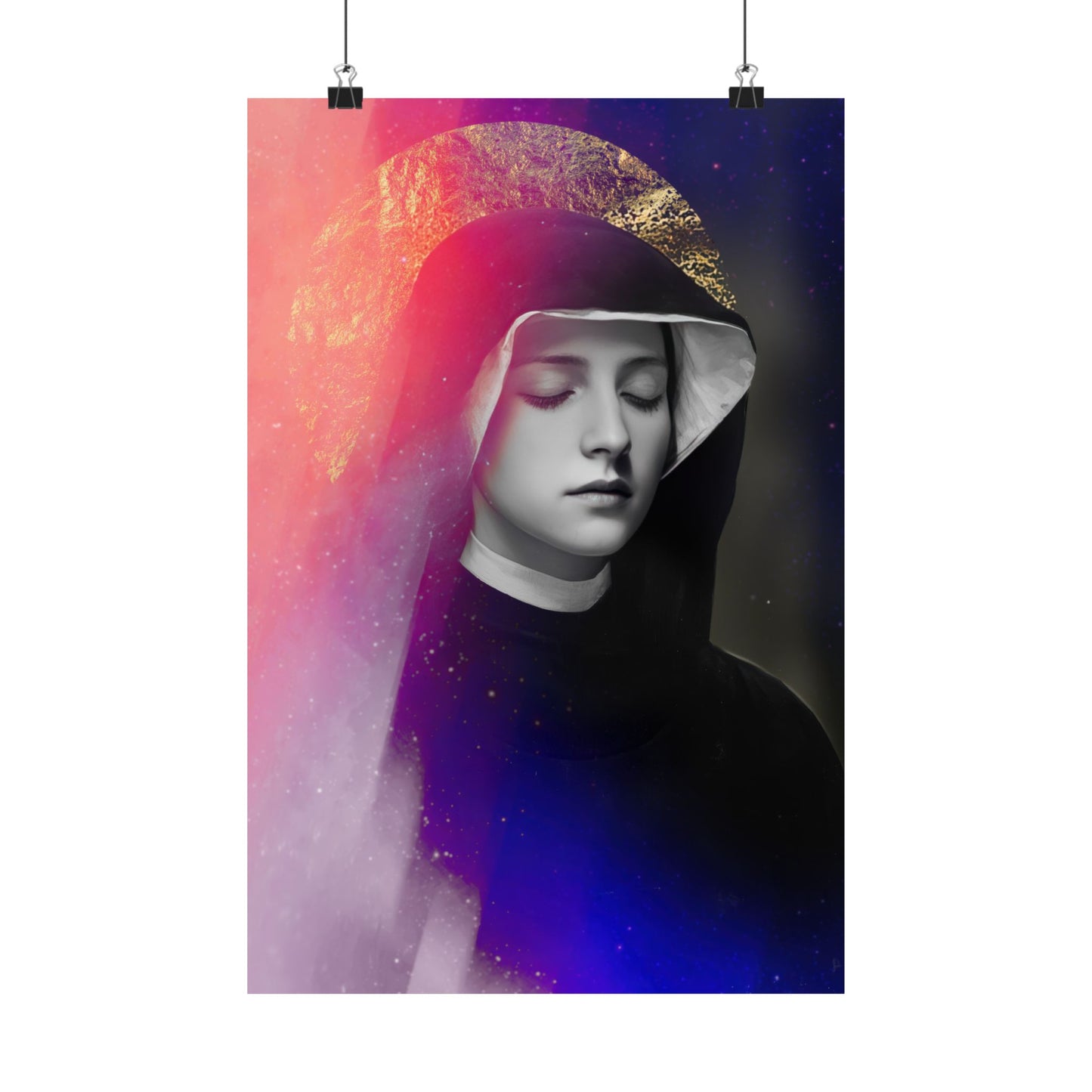 Saint Faustina Kowalska Poster Print - Sanctified Souls Print - Multiple Sizes - Premium Posters - Catholic Art for your home