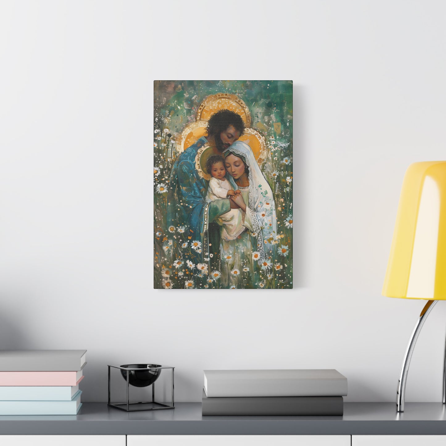 Sacred Sanctuary - Mary, Joseph, and the Infant Jesus - Museum Wrapped Canvas - Sanctified Souls Print - Religious Art - The Holy Family