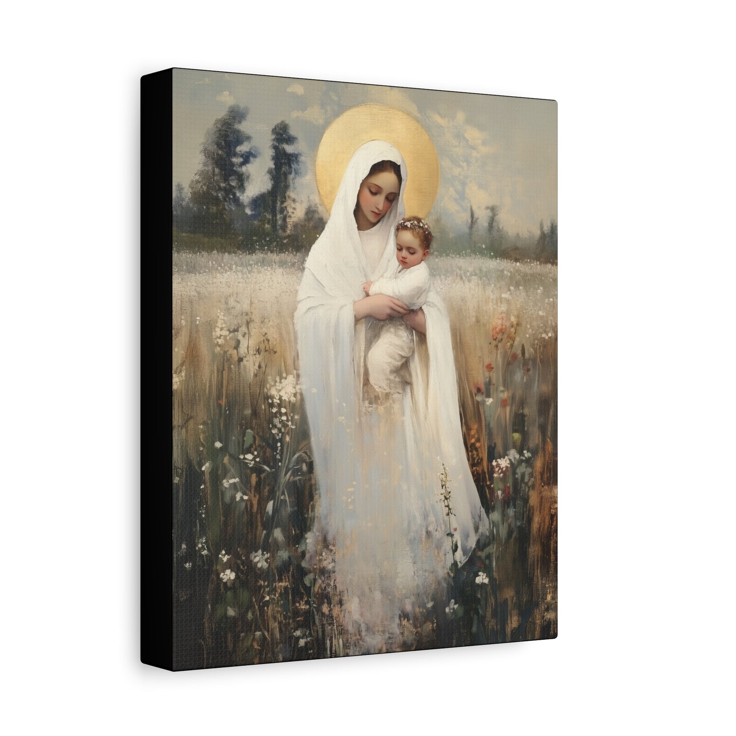 Our Lady of the Prairie - Multiple Sizes - Catholic Home art - Museum Wrapped Canvas - Sanctified Souls Print