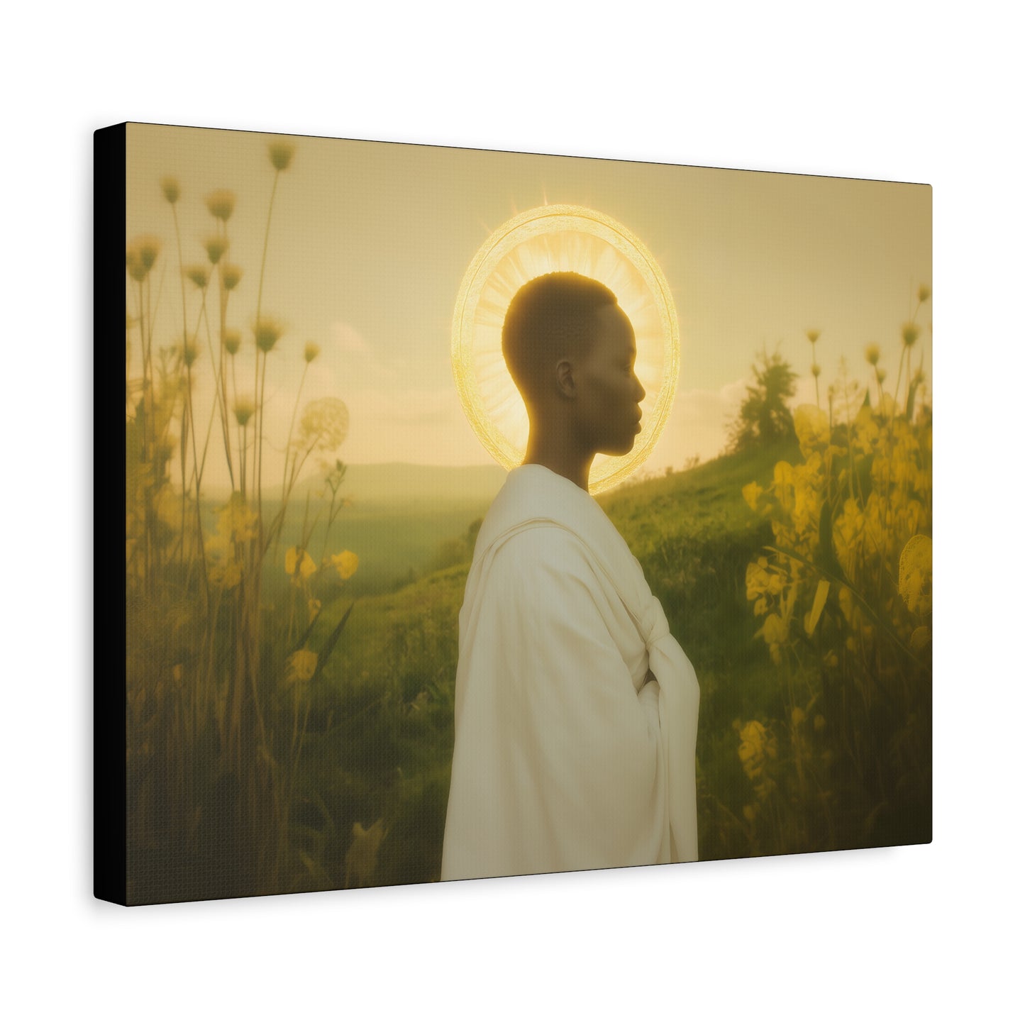 Saint Charles Lwanga - Museum Wrapped Canvas - Sanctified Souls Print - Religious Art for your Home - Catholic Patron Saint Art