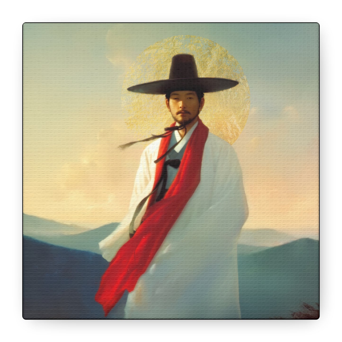Saint Andrew Kim Taegon - Multiple Sizes - Catholic Home art - Museum Wrapped Canvas - Sanctified Souls Print - Martyr Saint