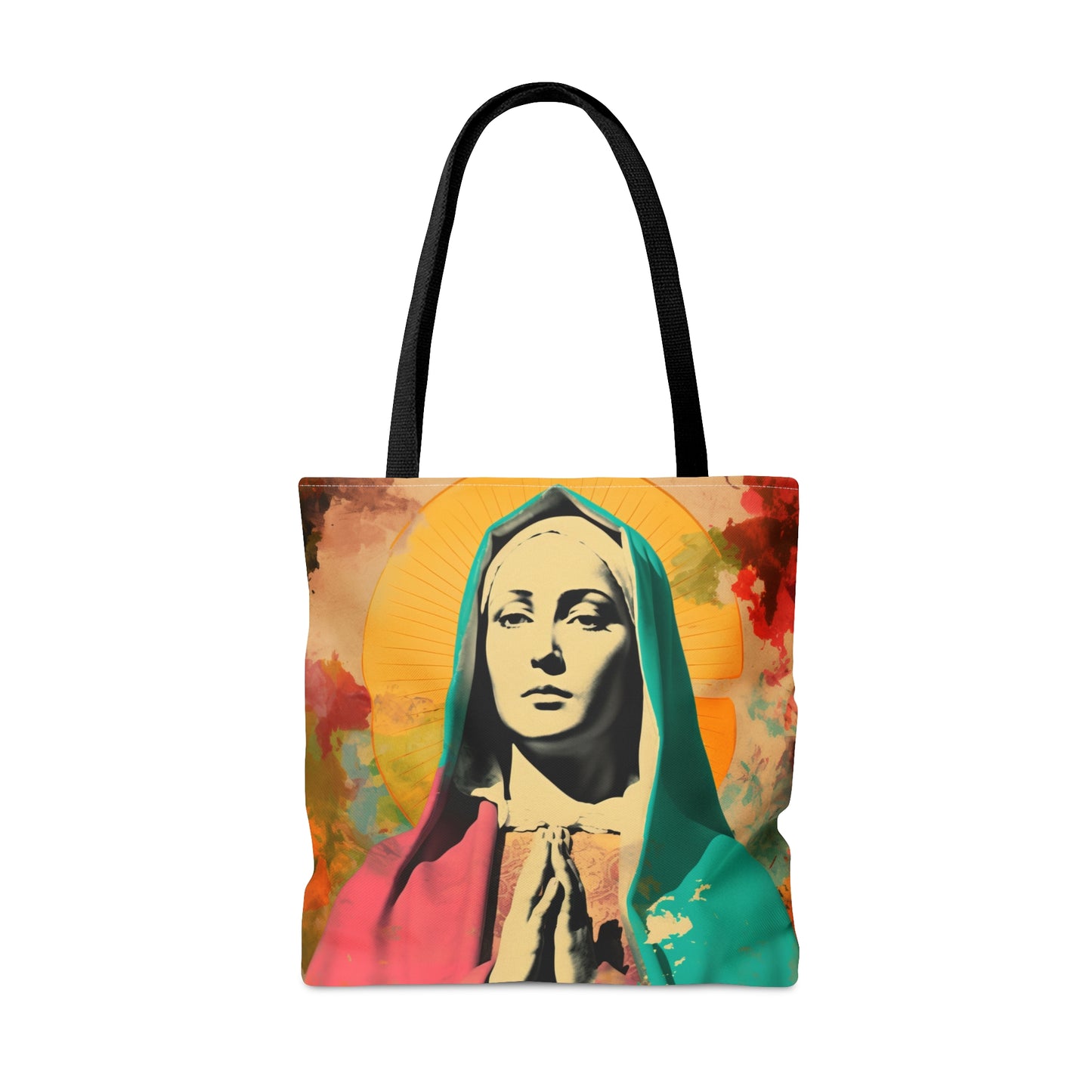 Mary Mother of God Tote Bag - Catholic faith inspired carry-all purse - day to day bag - Mary the Blessed Virgin - Double Sided