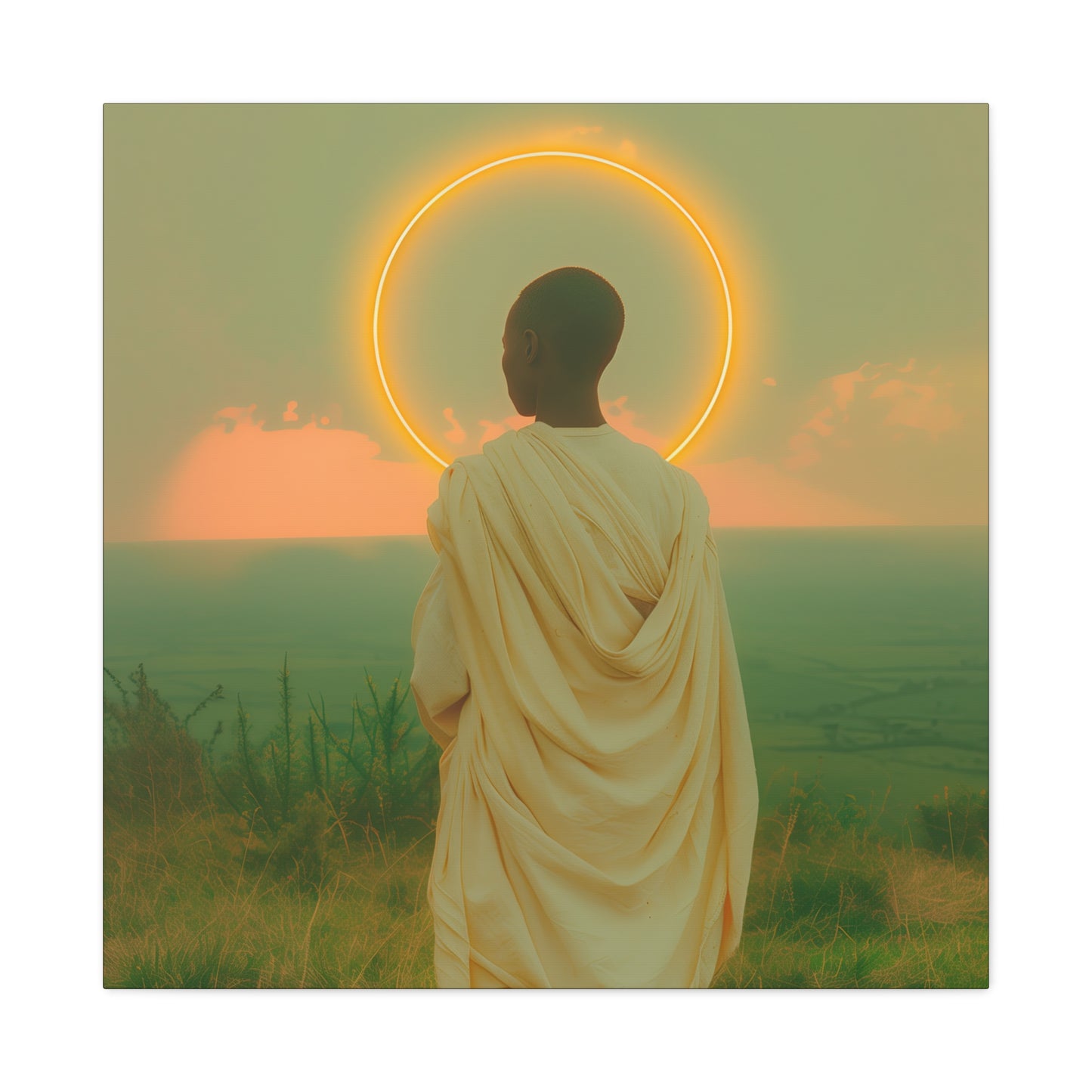Saint Charles Lwanga - Museum Wrapped Canvas - Sanctified Souls Print - Religious Art for your Home - Catholic Patron Saint Art
