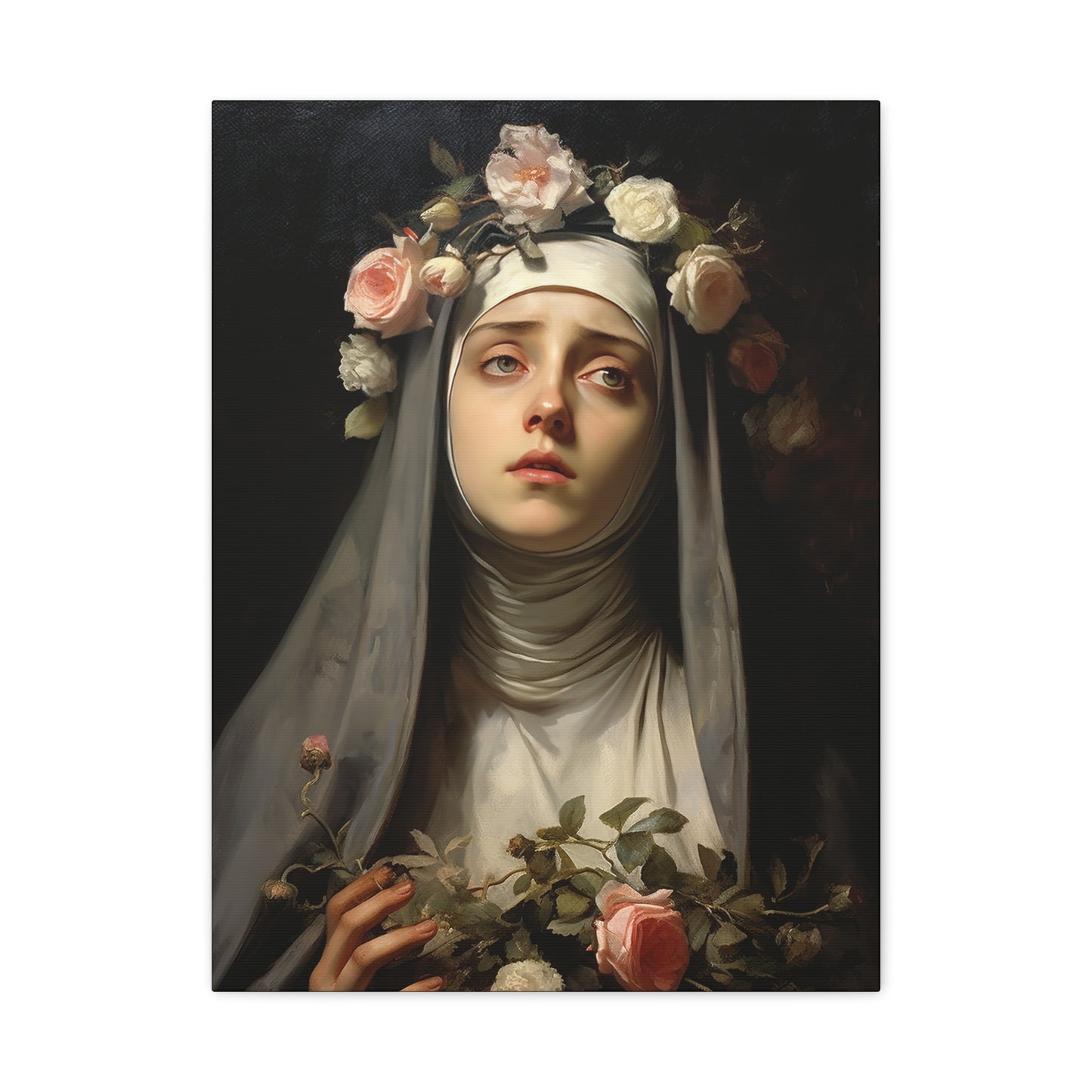 Saint Rose of Lima Canvas Print - Multiple Sizes - Catholic Home art - Museum Wrapped Canvas - Sanctified Souls Print