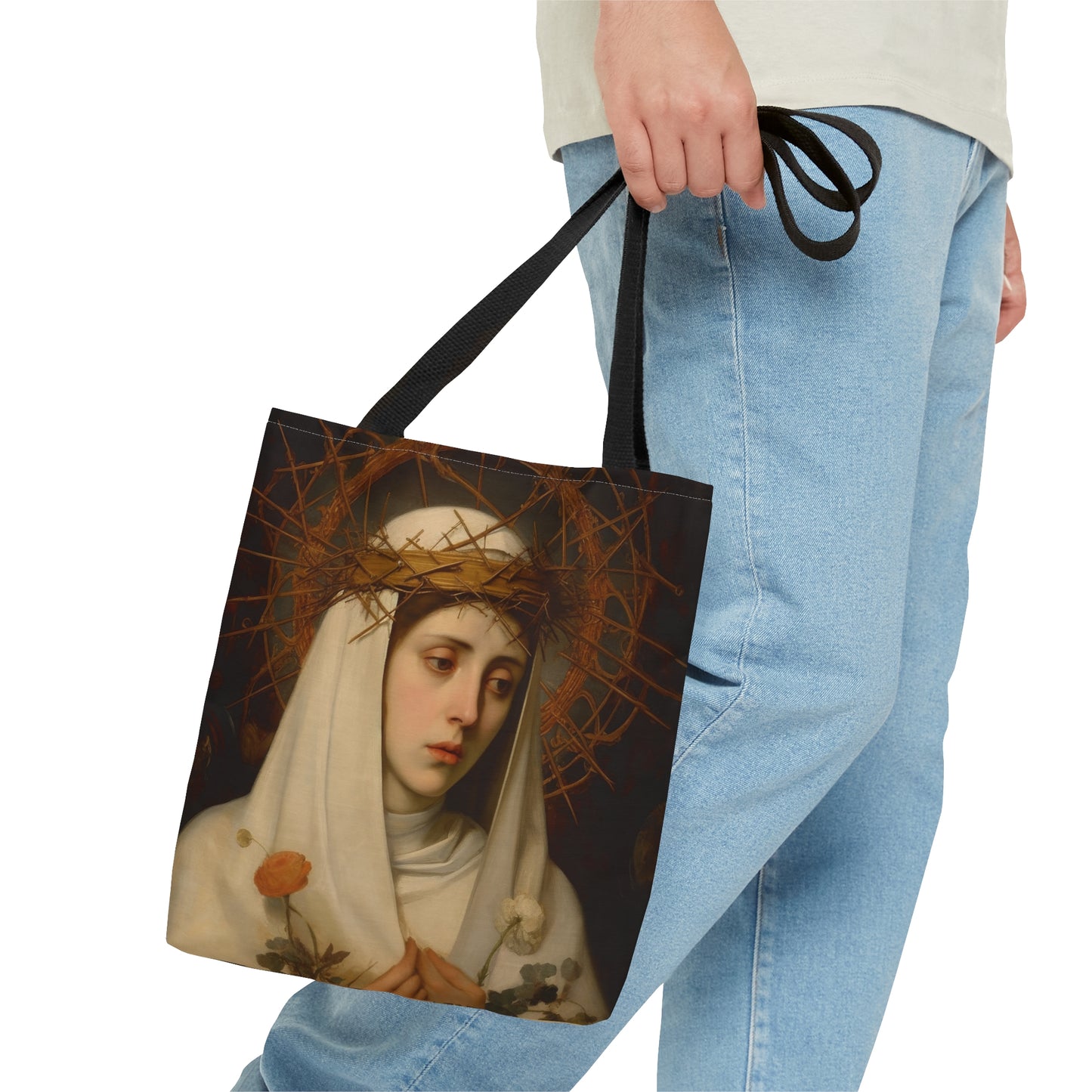 Saint Catherine of Siena Tote Bag - Large Medium Small Faith Art Bag - Catholic Saint Purse - Carry All Bag - Religious Art Gift