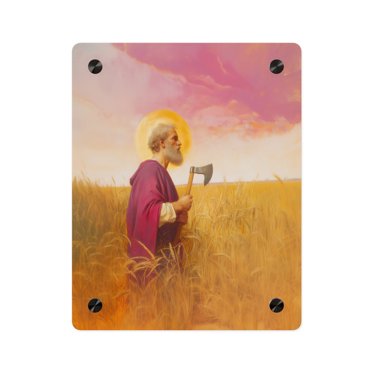 Saint Matthias Wall Art Panel - Ready to Hang Acrylic Print - Catholic Saint Art - Patron Saint Print - No Frame needed