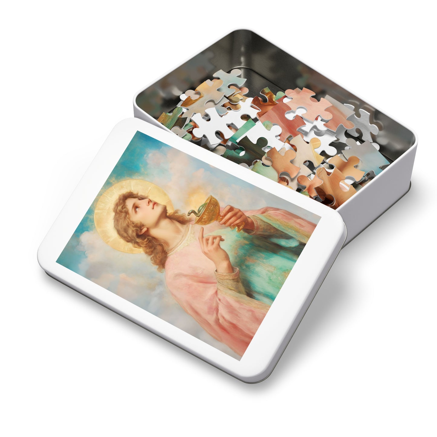 Saint John the Apostle - Puzzle and Keepsake Tin - Religious Jigsaw Puzzle (30, 110, 252, 500,1000-Piece) - Religious Puzzle