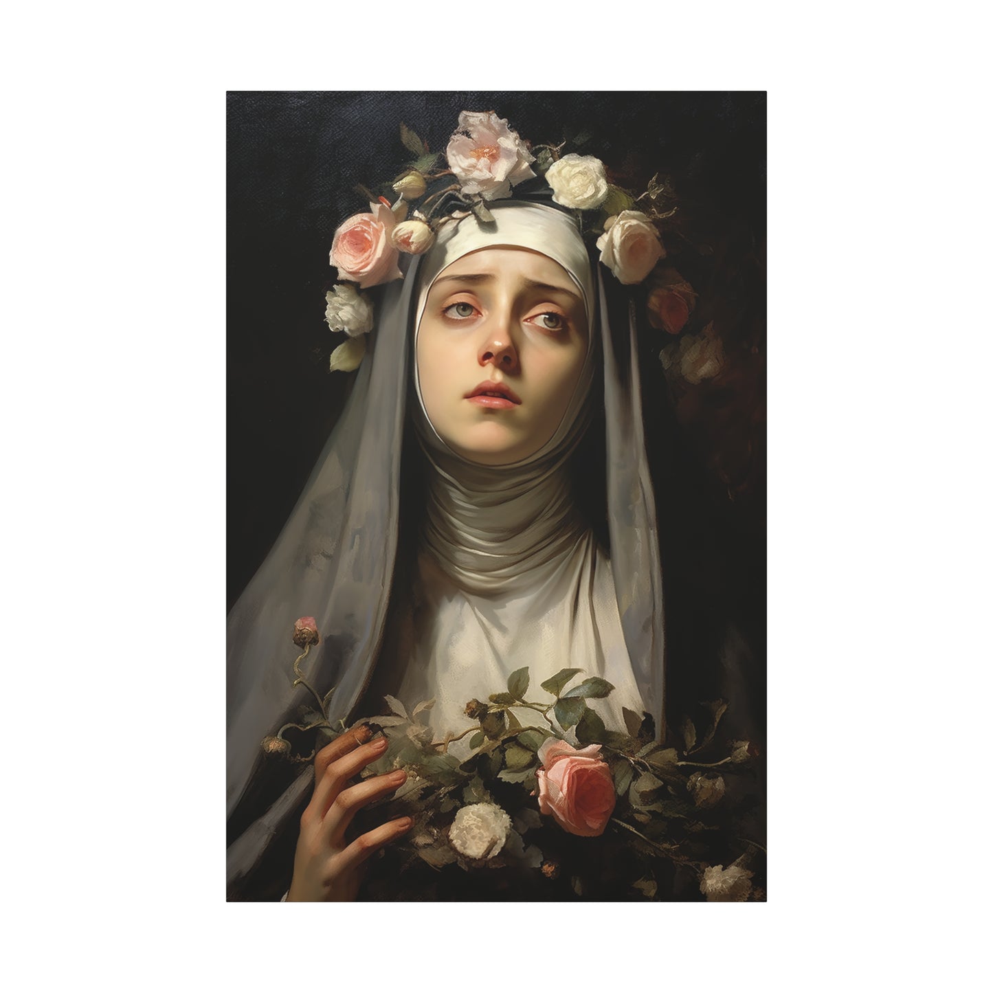 Saint Rose of Lima Canvas Print - Multiple Sizes - Catholic Home art - Museum Wrapped Canvas - Sanctified Souls Print
