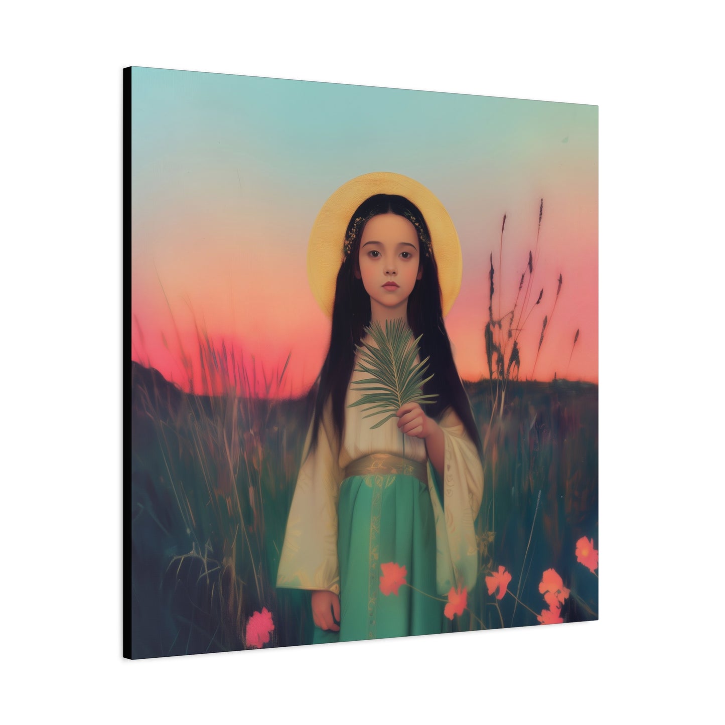 Saint Charity - Multiple Sizes - Catholic Home art - Museum Wrapped Canvas - Sanctified Souls Print - Martyr Saint