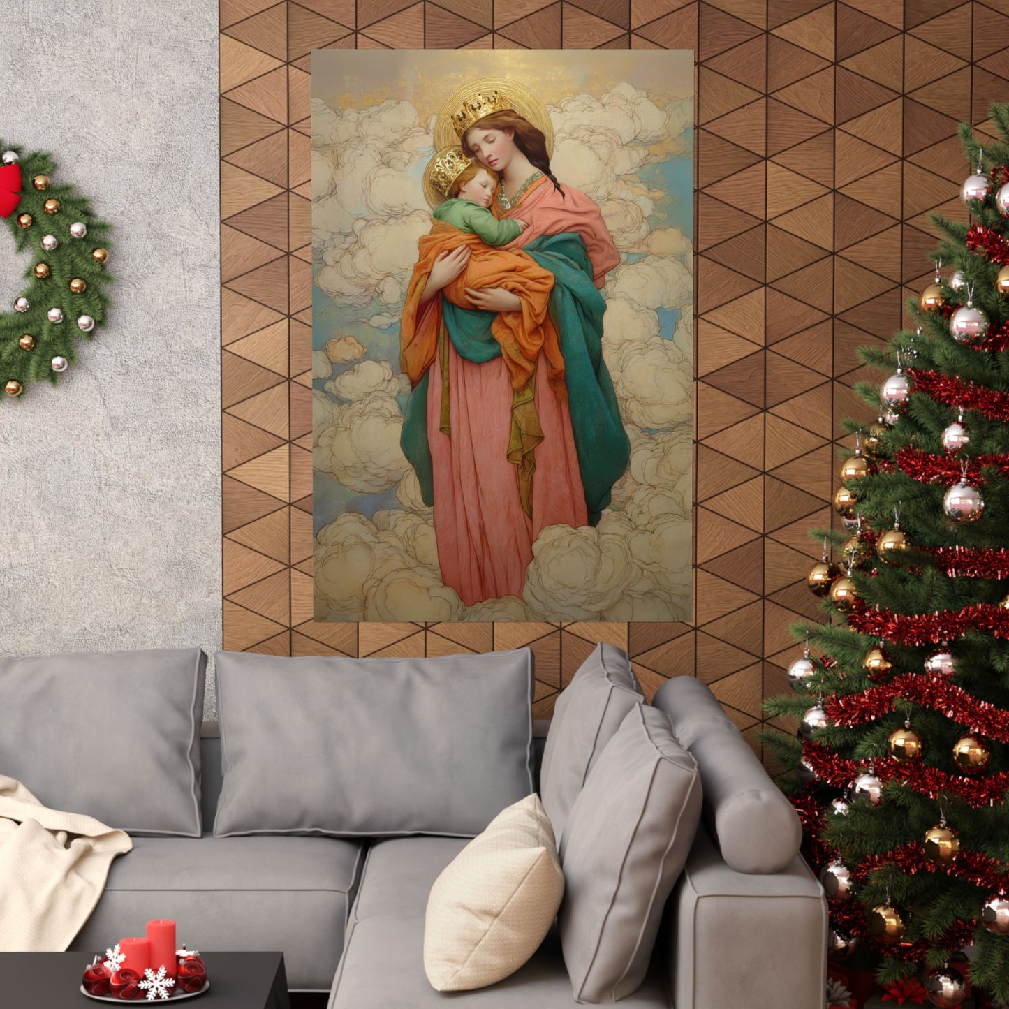 Our Lady, Strong and Tender - Mary, Help of Christians - Sanctified Souls Print - Multiple Sizes - Premium Matte Vertical Posters