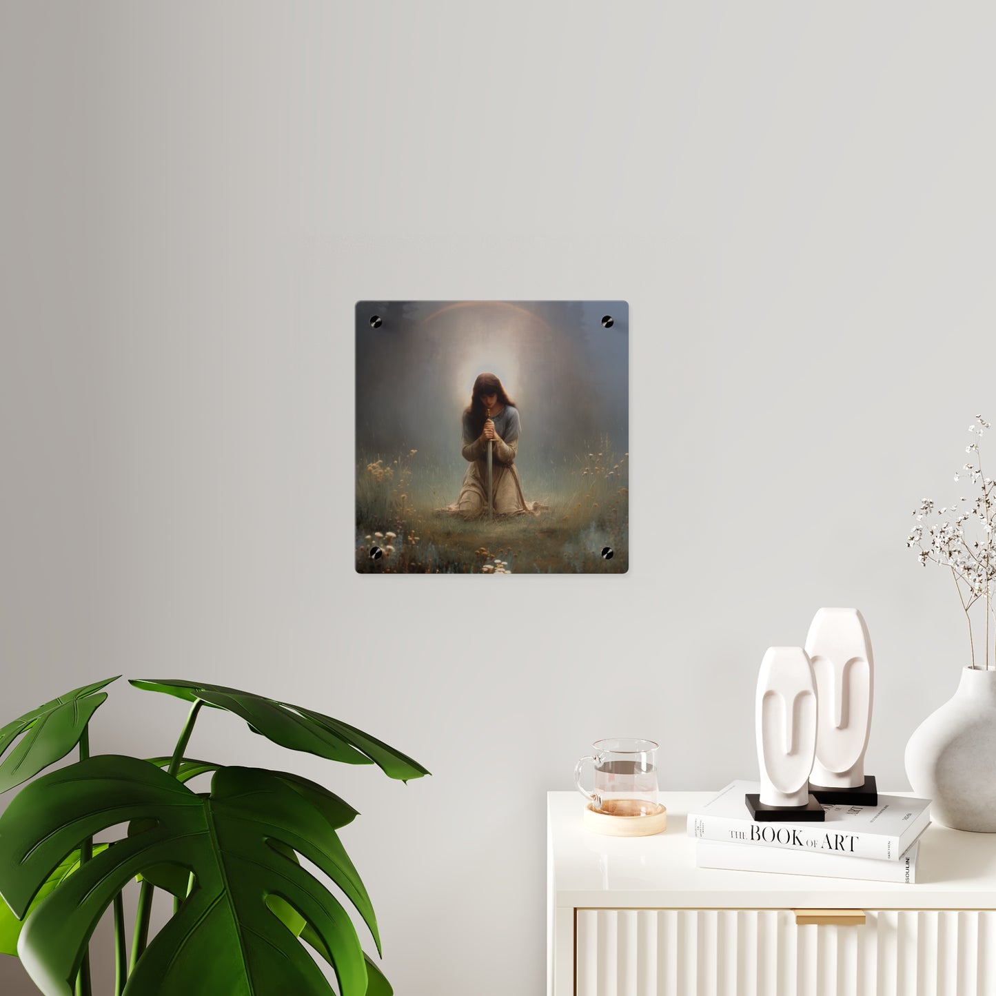 Saint Joan of Arc Wall Art Panel - Ready to Hang Acrylic Print - Catholic Saint Art - Patron Saint Print - No Frame needed