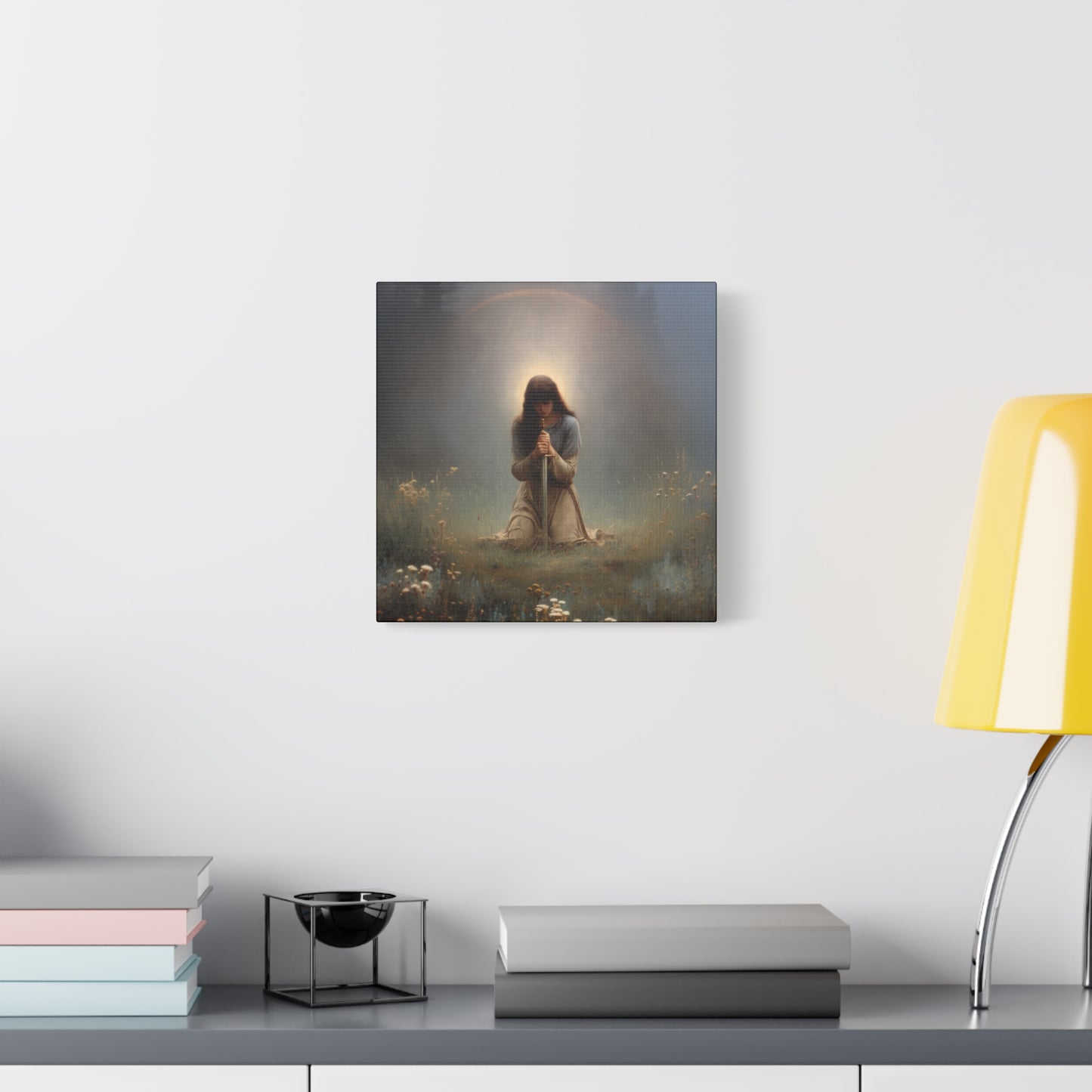 Saint Joan of Arc - Museum Wrapped Canvas - Sanctified Souls Print - Religious Art for your Home - Catholic Patron Saint Art