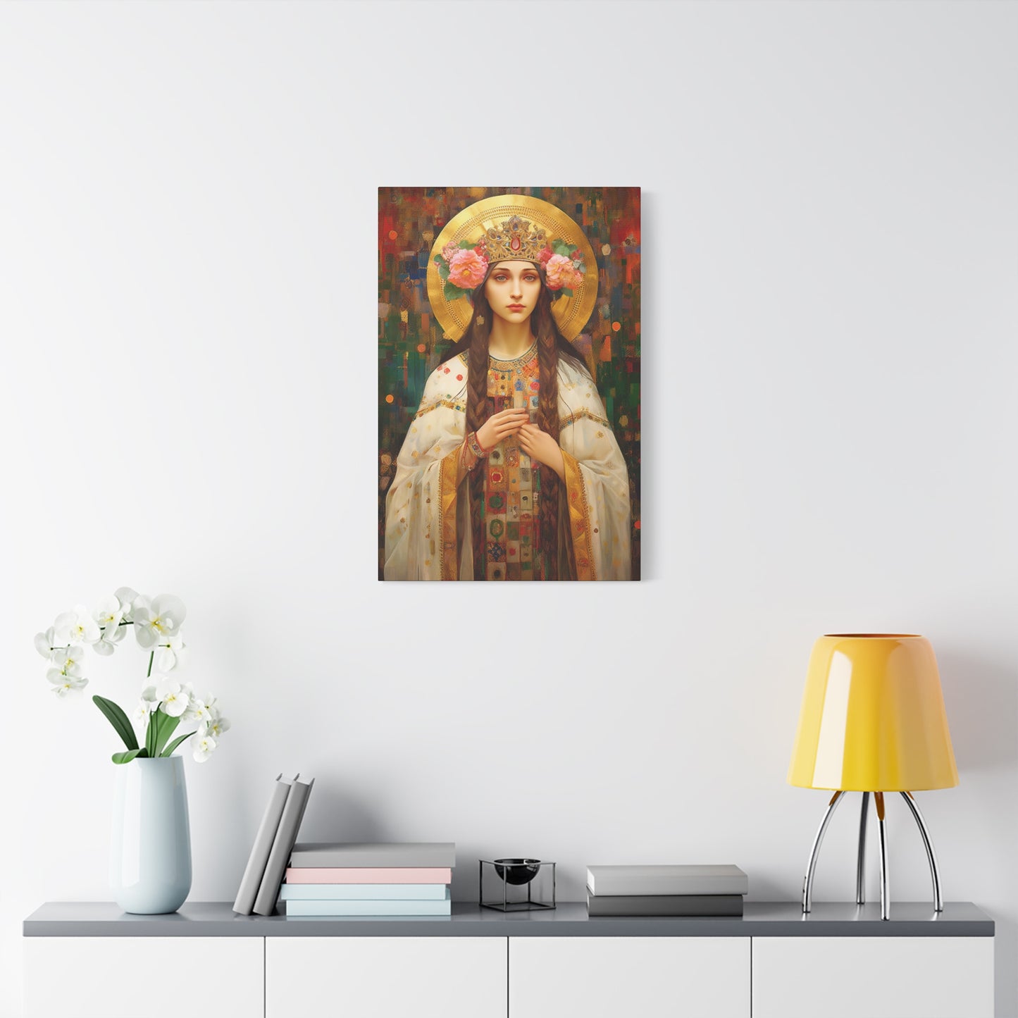 Saint Elizabeth of Hungary - Museum Wrapped Canvas - Sanctified Souls Print - Religious Art for your Home