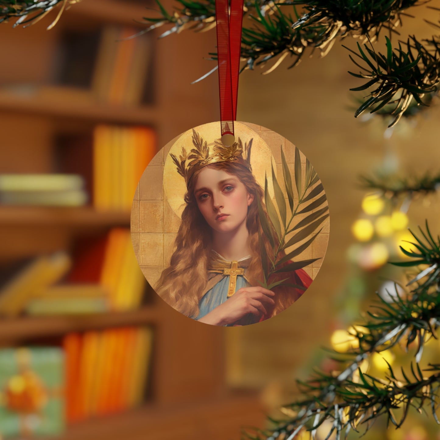Saint Agrippina - Metal Ornament - Religious Holiday Christmas Ornament and Keepsake