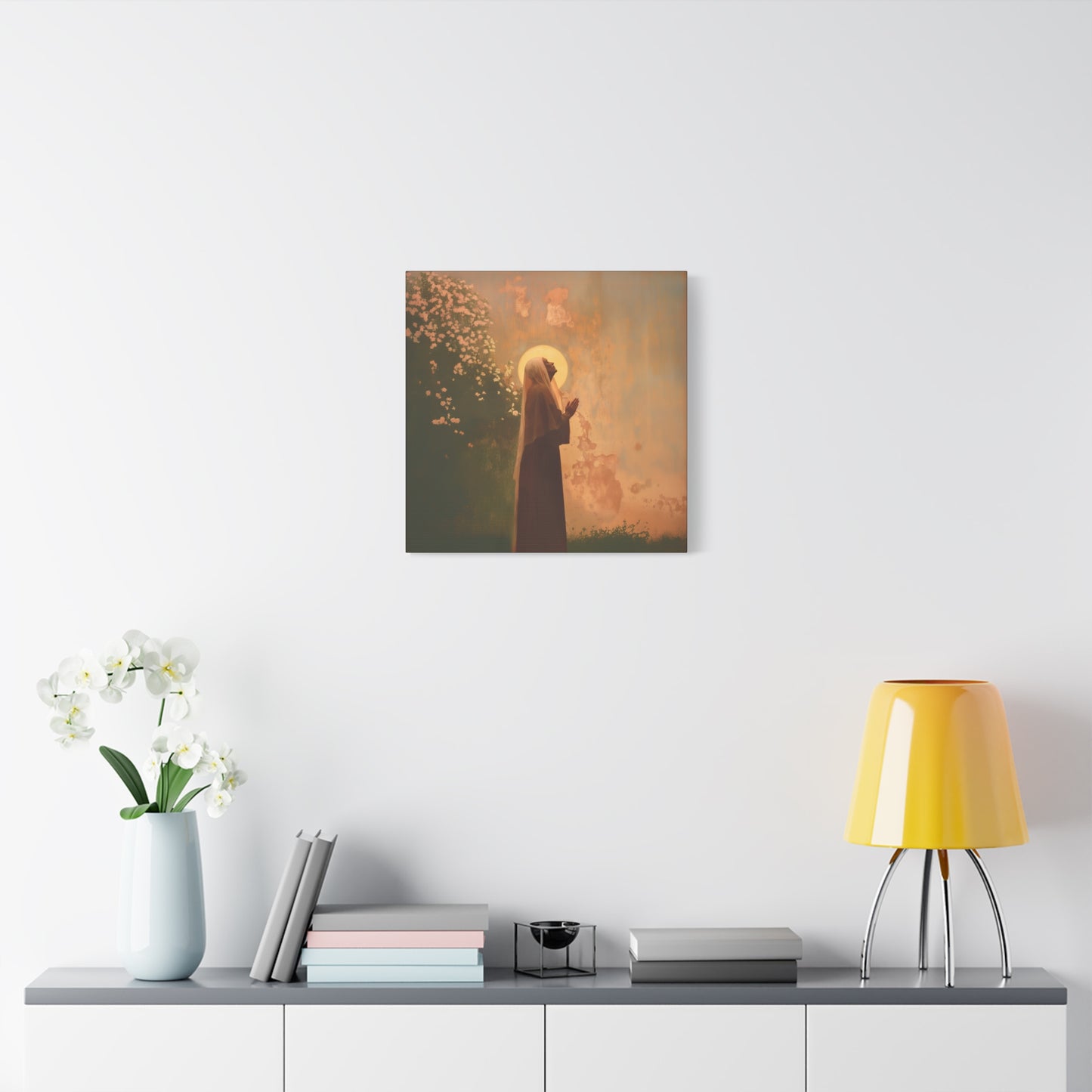 Saint Monica - Museum Wrapped Canvas - Sanctified Souls Print - Religious Art for your Home - Angel Art - Religious