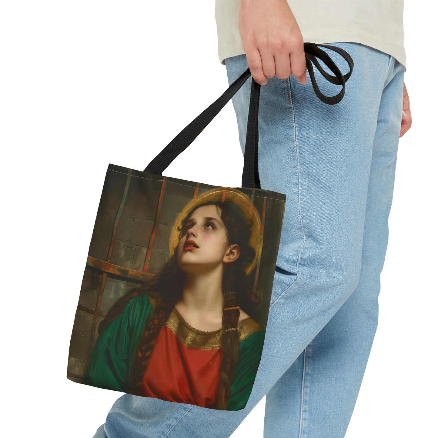 Saint Juliana of Nicomedia Tote Bag - Large Medium Small Faith Art Bag - Catholic Faith Purse - Double Sided - Religious Art Purse