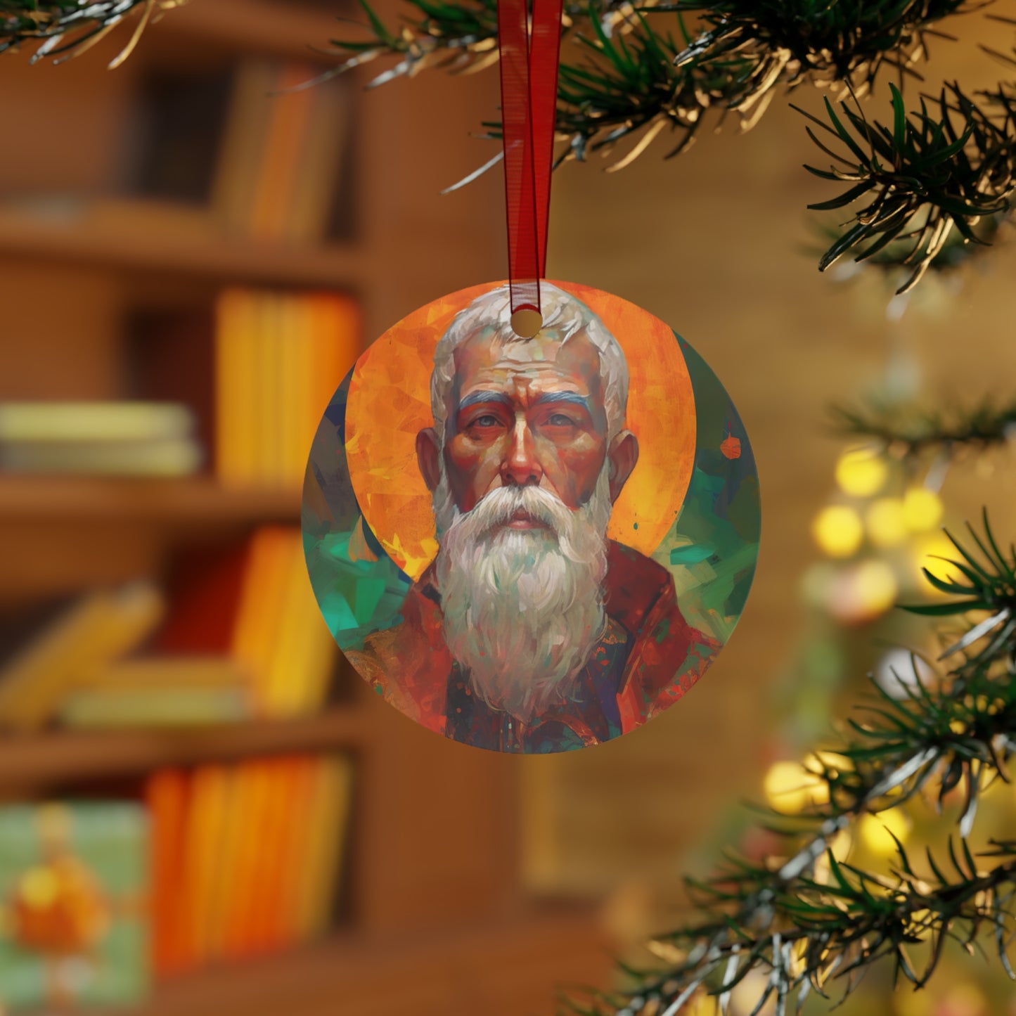 Saint Matthias the Apostle - Religious Holiday Christmas Ornament and Keepsake - Double sided Keepsake Religious Ornament