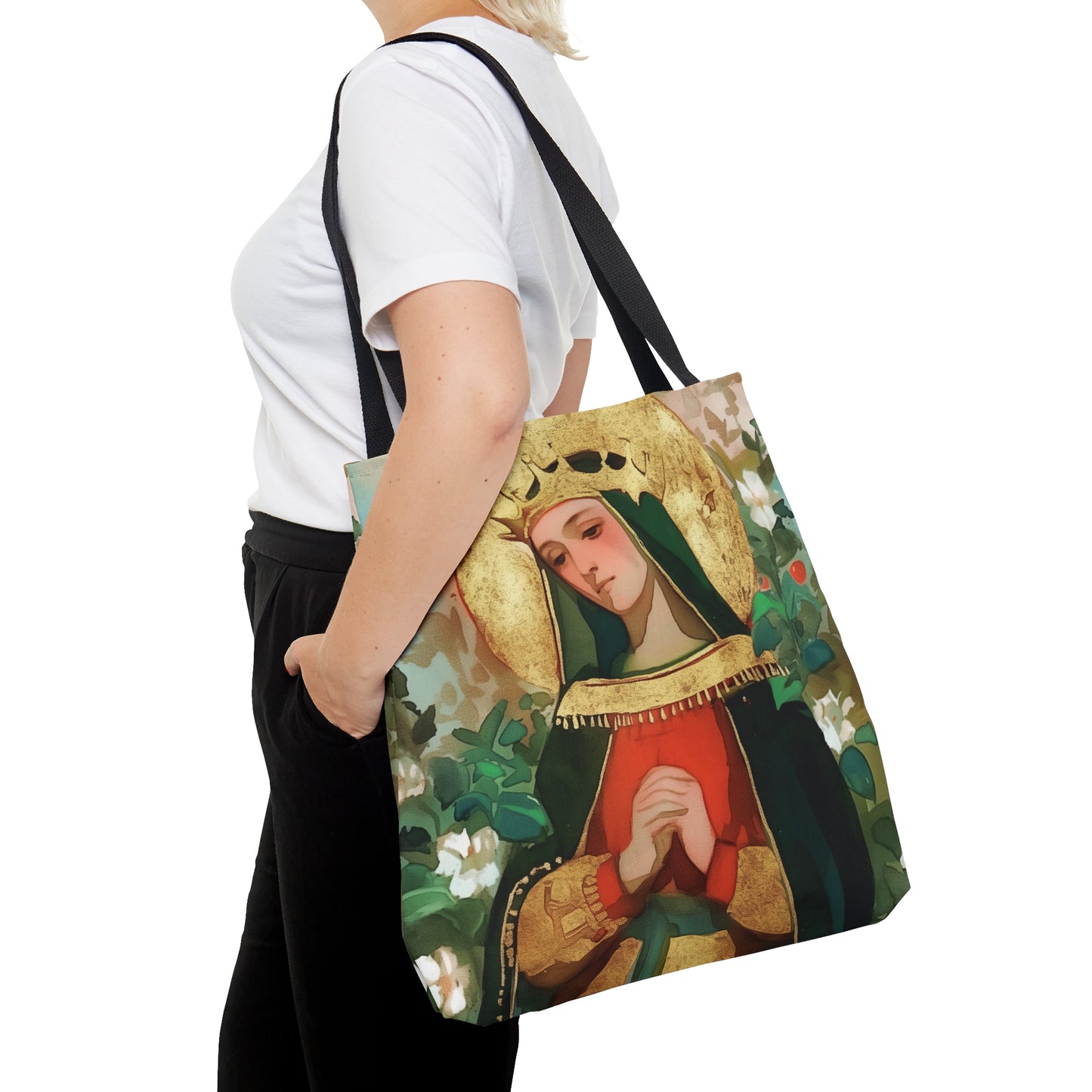 Saint Matilda of Germany Tote Bag - Purse - Three sizes - Large Medium Small Faith Art Bag - Catholic faith carry-all purse - Double Sided