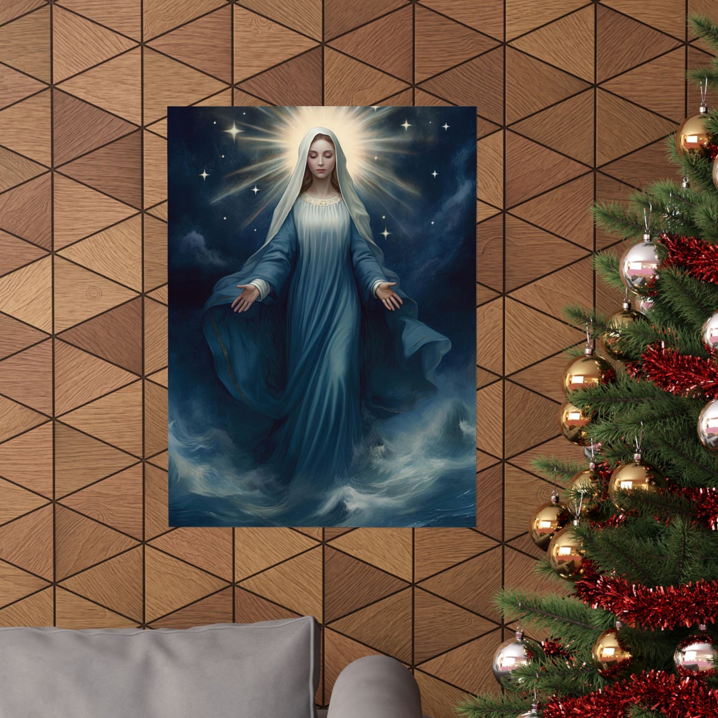 Our Lady, Star of the Sea - Sanctified Souls Print - Multiple Sizes - Premium Matte Vertical Posters - Stella Maris Print