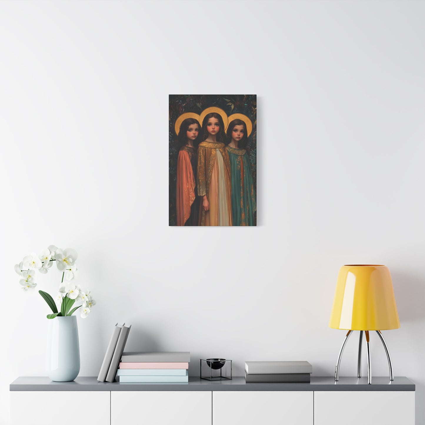 Saints Faith, Hope and Charity - Museum Wrapped Canvas - Print - Religious Art for your Home - Christian print - Prayer Room Catholic Saint