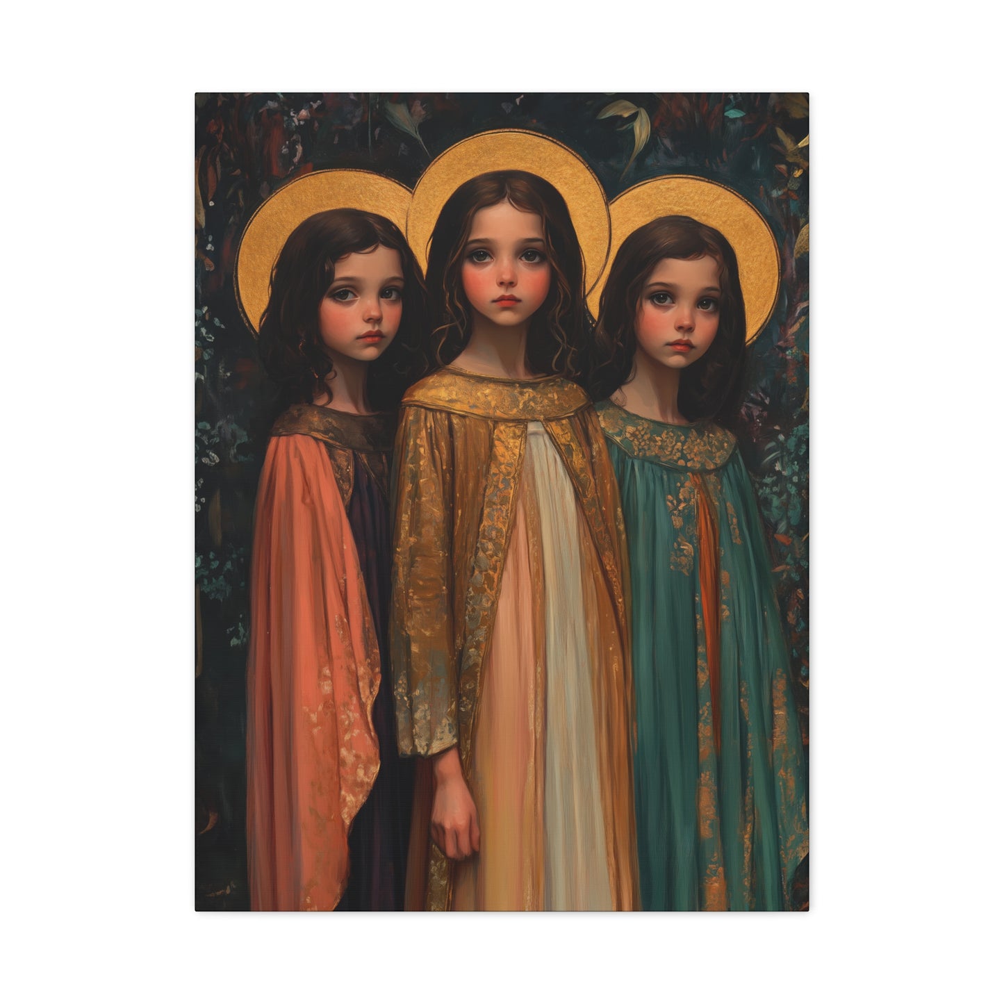 Saints Faith, Hope and Charity - Museum Wrapped Canvas - Print - Religious Art for your Home - Christian print - Prayer Room Catholic Saint