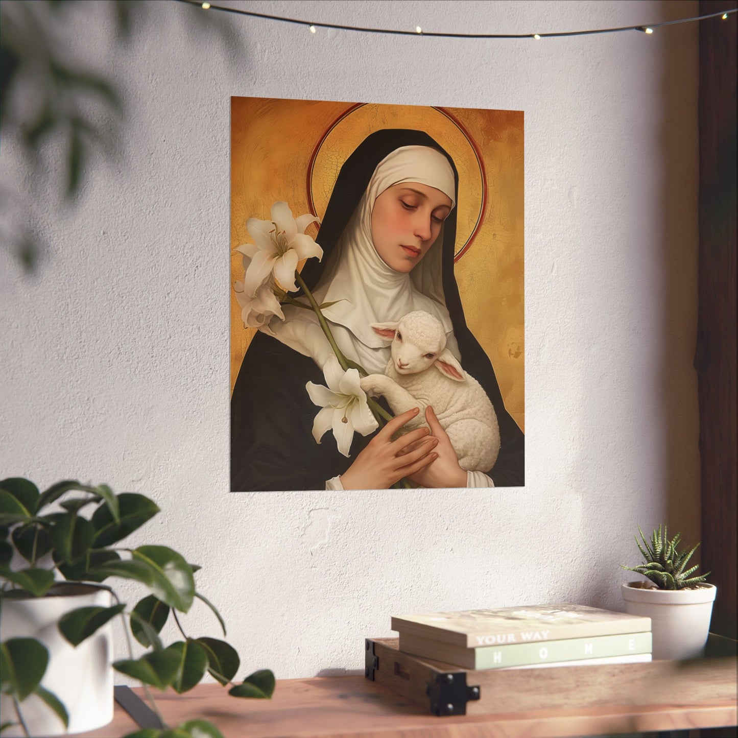 Saint Agnes of Montepulciano Poster Print - Sanctified Souls Print - Multiple Sizes - Premium Posters - Catholic Art for your home